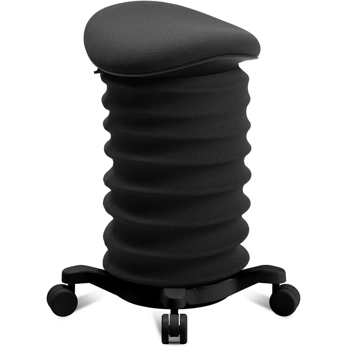 TOPSTAR Sitness 4D mit Rollen - AGR-Zertifiziert Dynamischer Sitzhocker schwarz - schwarz Stoff HI0, ergonomischer Büro…