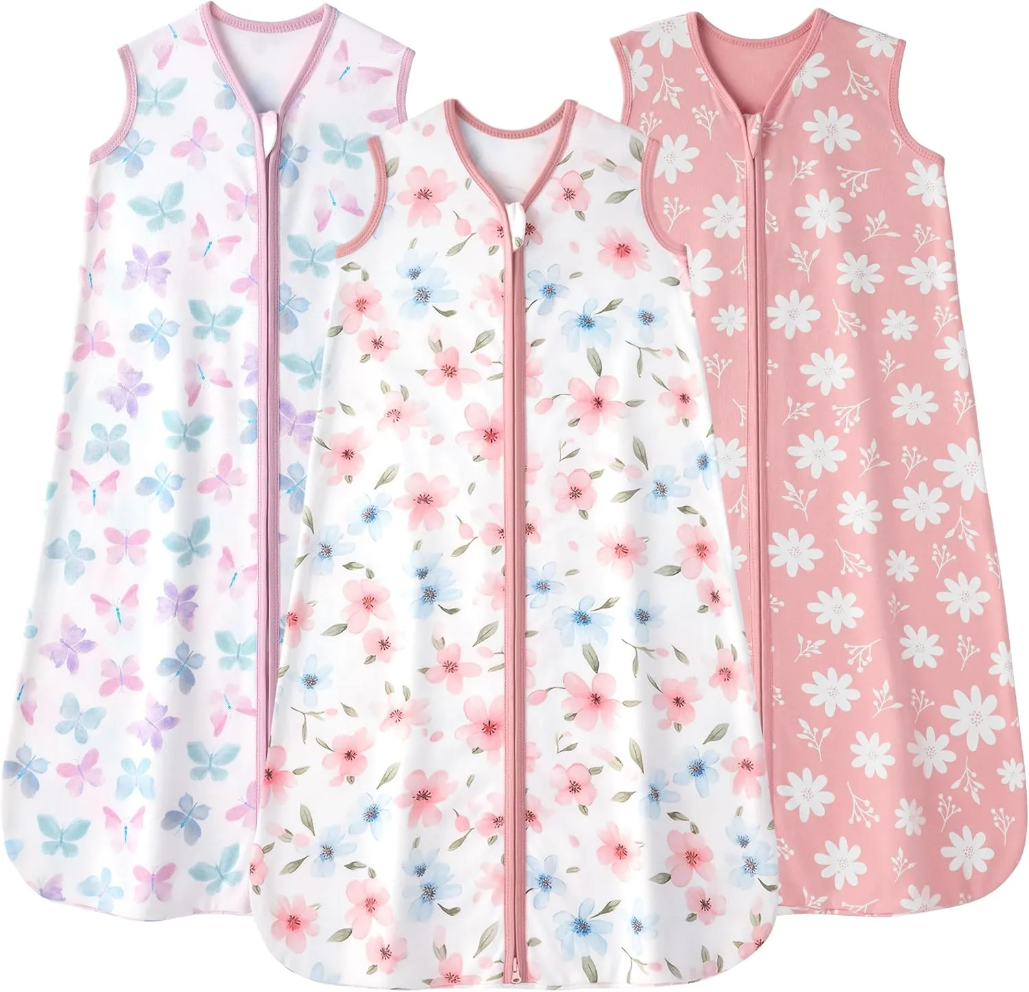 Baby Schlafsack Baumwolle, Atmungsaktiver Sommer Schlafsack für Neugeborene
