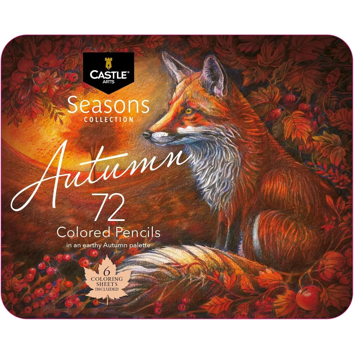 Castle Art Supplies 72 Herbst Buntstifte für Erwachsene – Weicher Kern