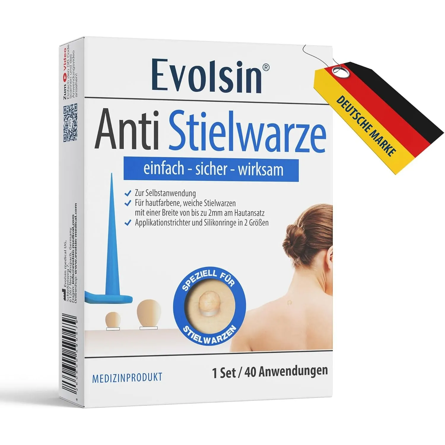 Evolsin® Anti Stielwarze - Stielwarzen Entferner für Hals, Achseln & Körper