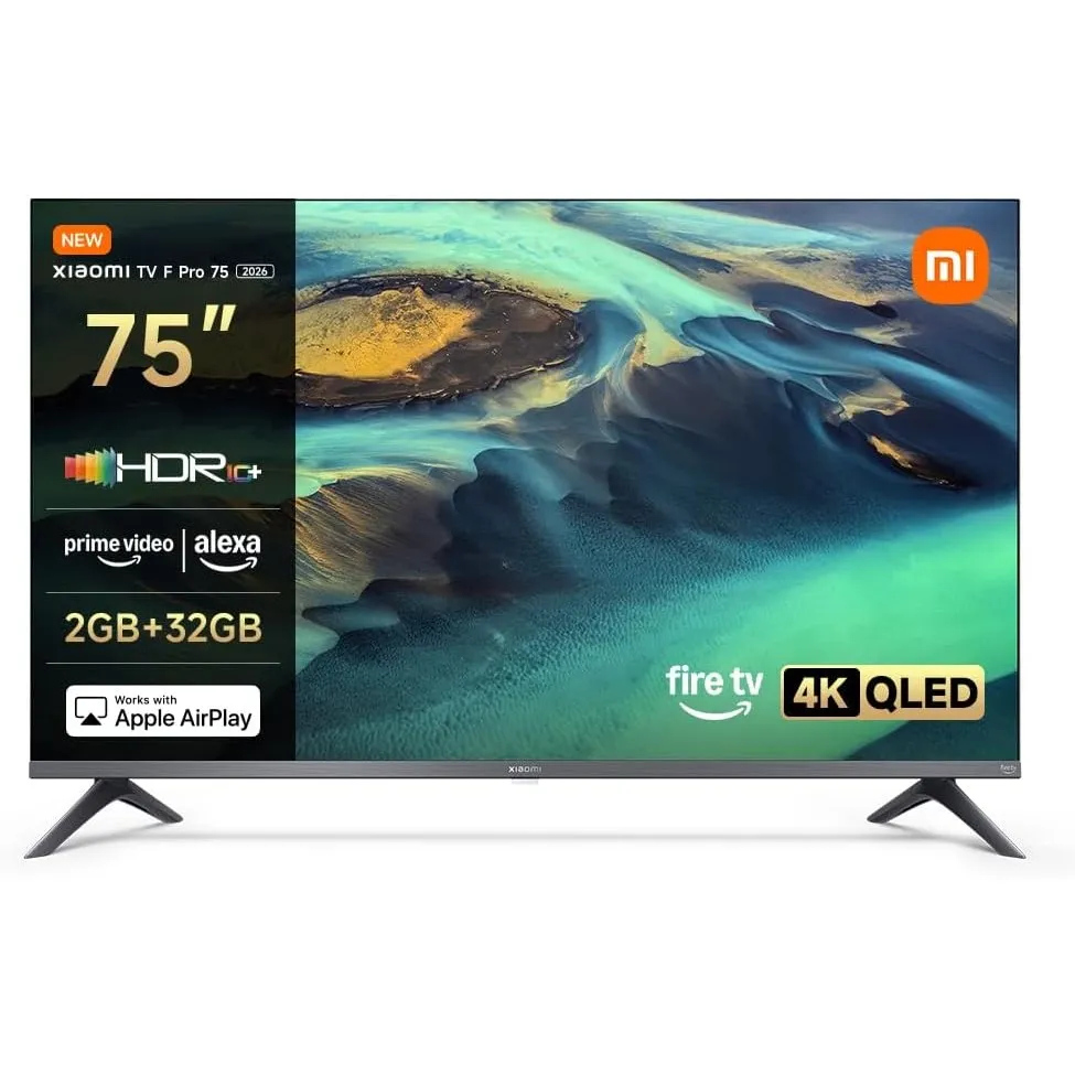 Xiaomi TV F Pro 75 (190 cm), 4K UHD QLED, Smart TV, Fire OS8, HDR10+, MEMC