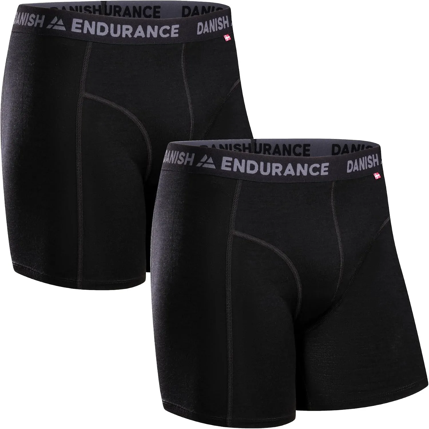 DANISH ENDURANCE Merino Boxershorts Herren, 2er Pack