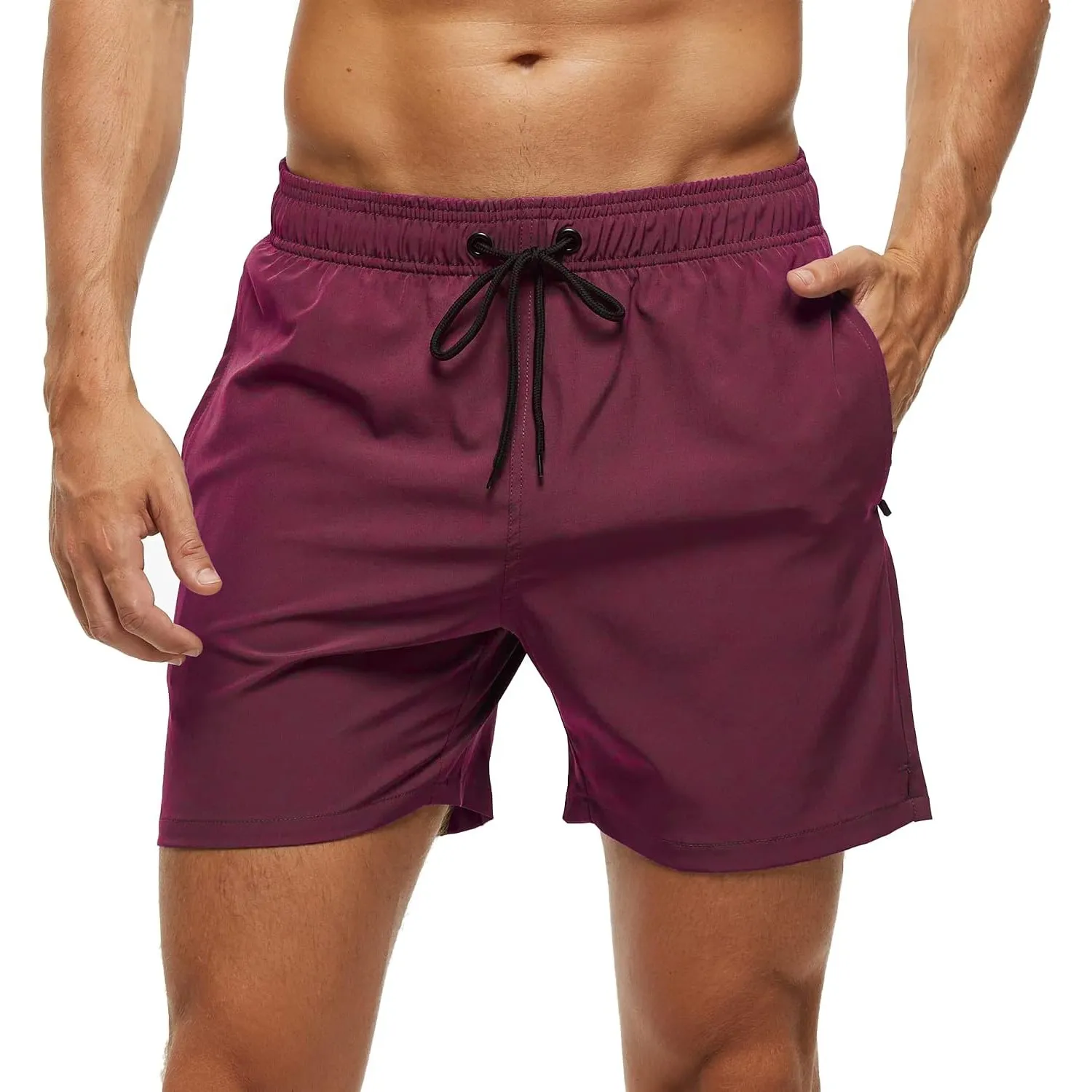 Arcweg Badehose für Herren mit Reißverschlusstasche Atmungsaktiv Wasserabweisend Badeshorts Männer Trainingsshorts Elas…