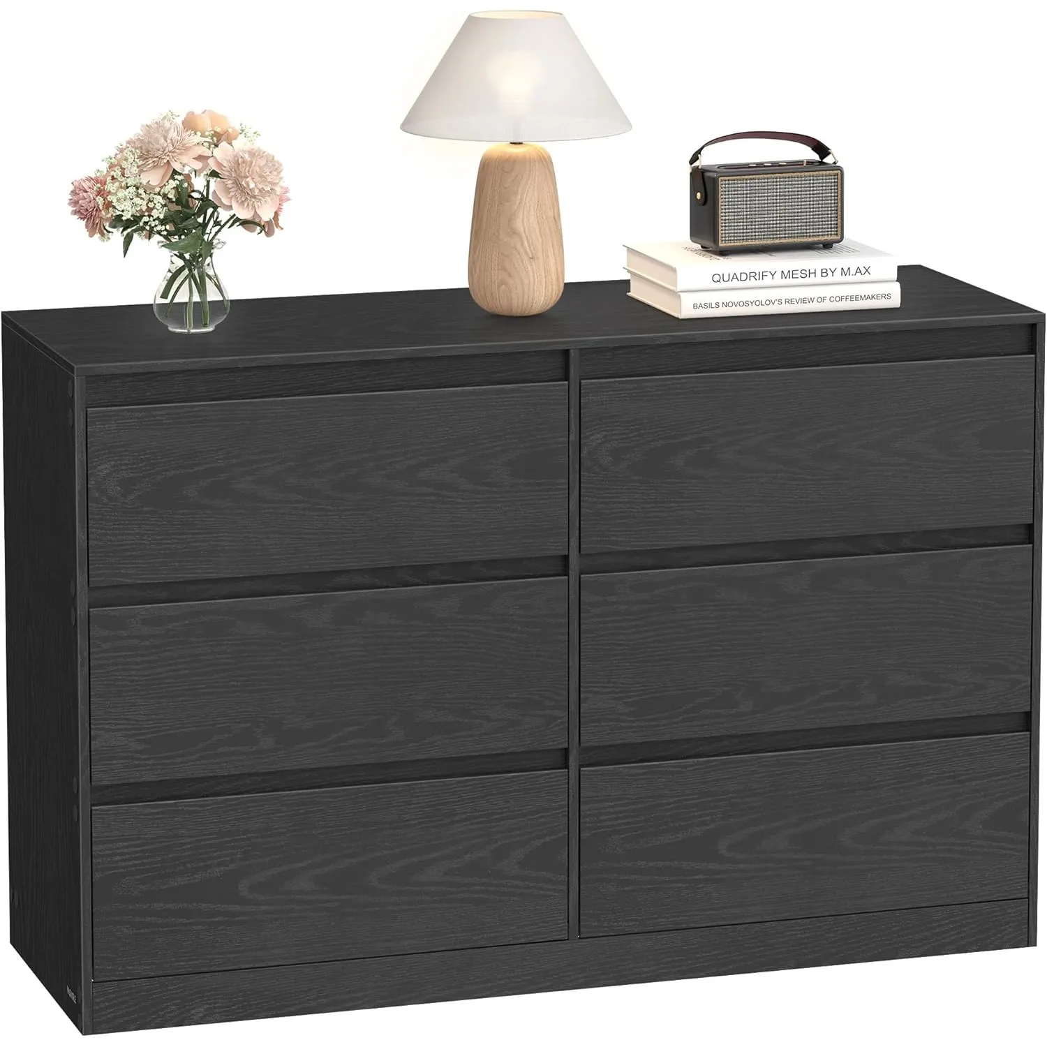 VASAGLE Kommode mit 6 Schubladen, Komodenschrank, Schubladenschrank, Wäschekommode, für Schlafzimmer, 40 x 119,4 x 75 c…