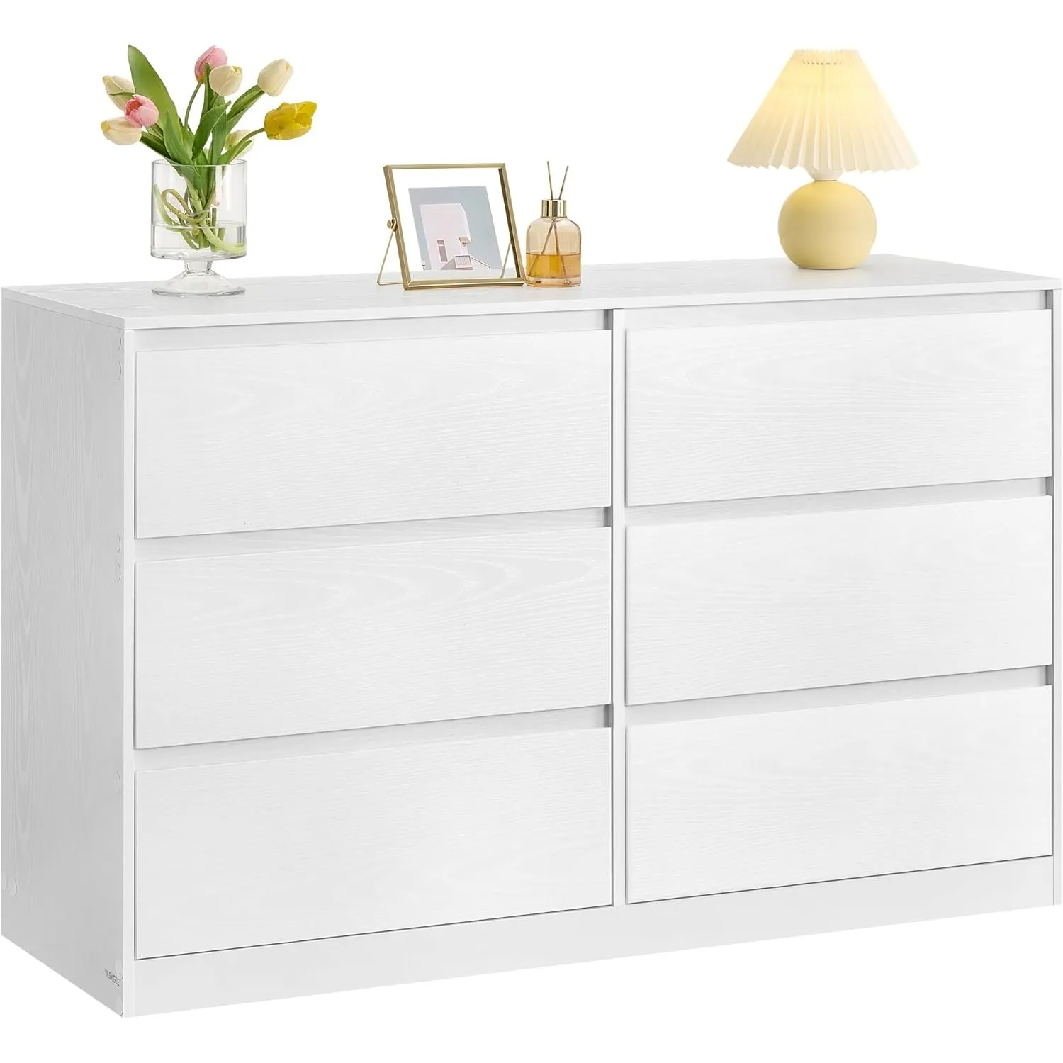 VASAGLE Kommode mit 6 Schubladen, für Schlafzimmer, 119,4 x 40 x 75 cm