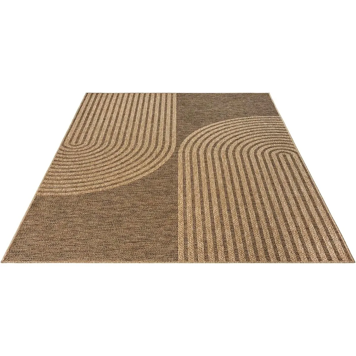 Mias Teppiche Soil – ca. 200 x 290 cm Outdoor Teppich wetterfest Jute-Look Balkon Terrasse