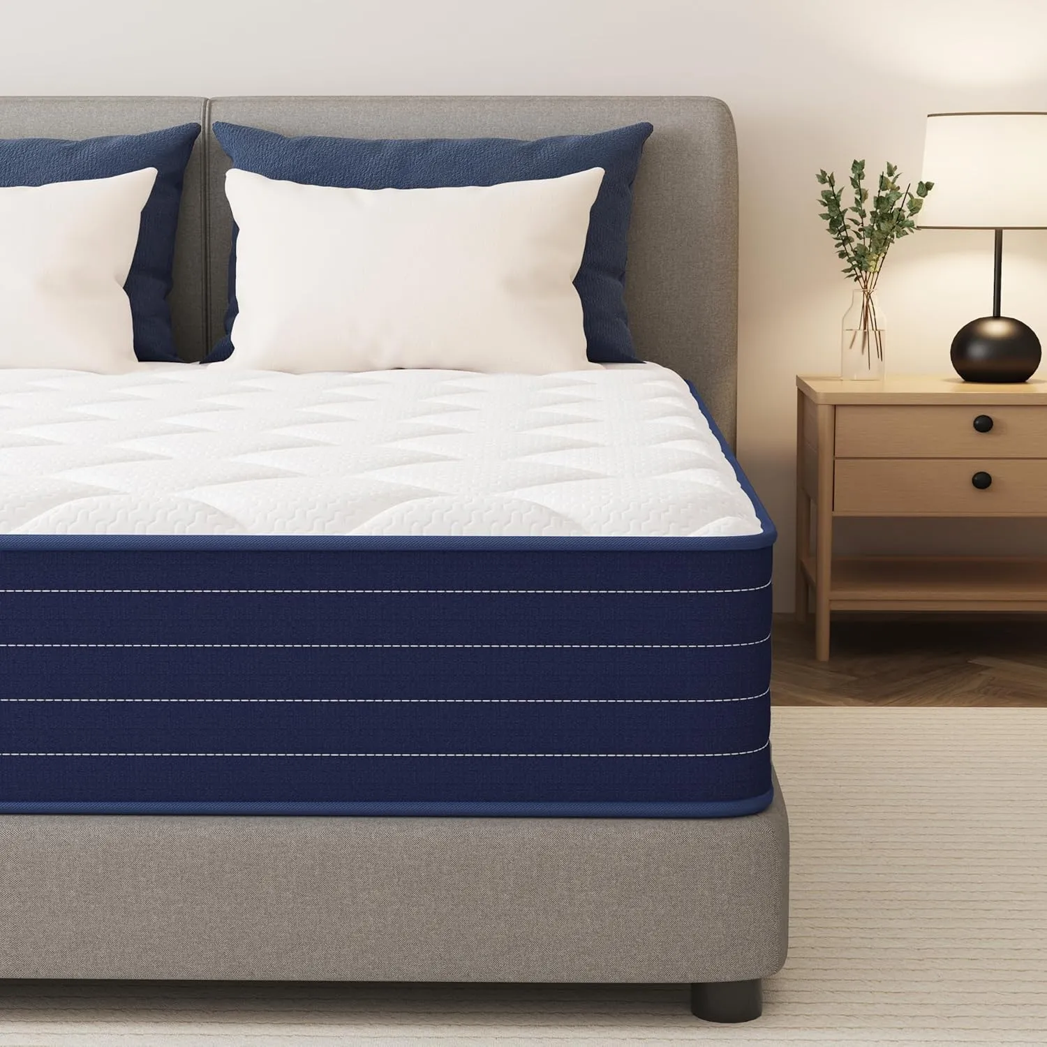 PurrJoys Matratze 90x200x25cm Taschenfederkern & Memory Foam, mittlerer Härtegrad,Bewegung isolierend, CertiPUR-US & Oe…