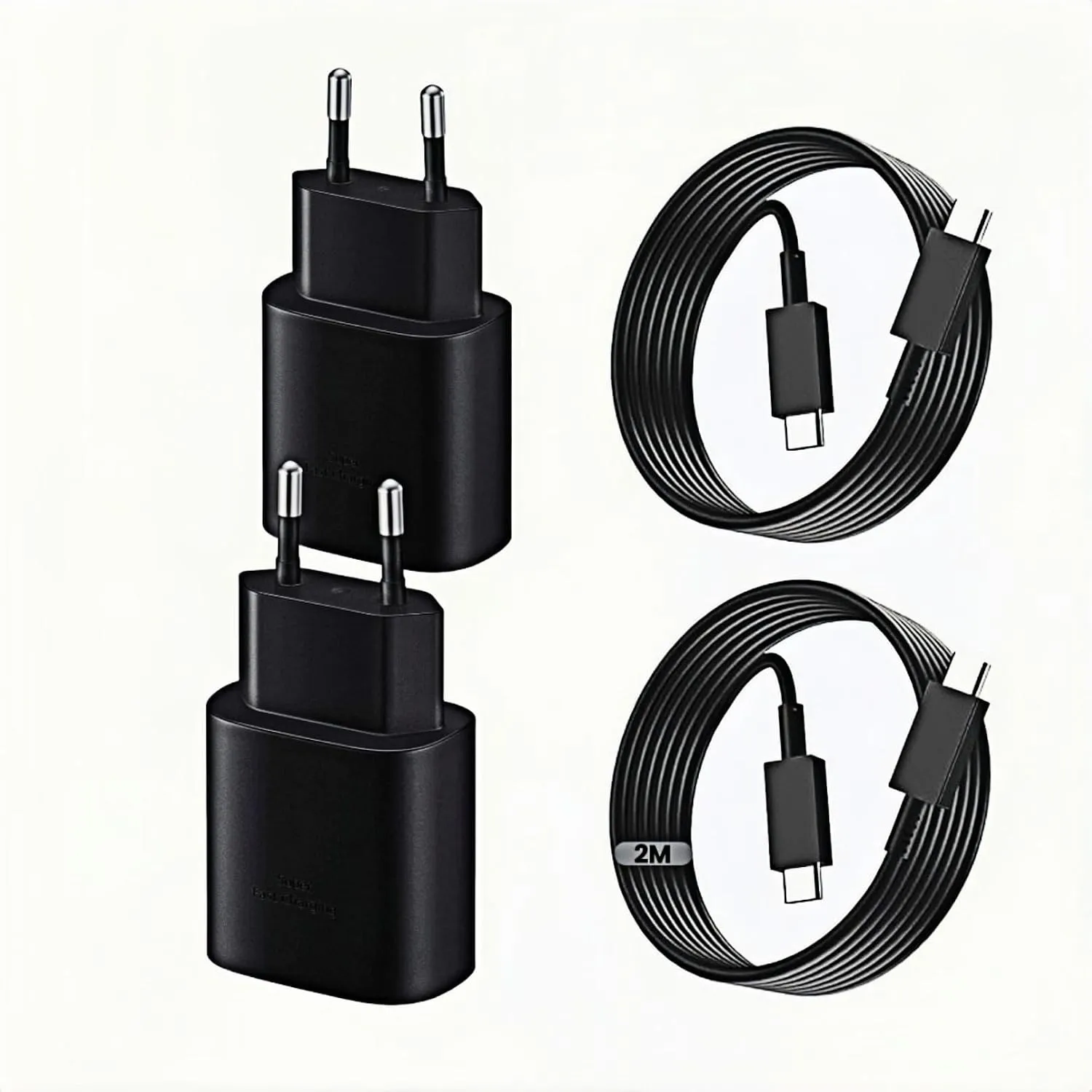 25W USB C Ladegerät 2er-Pack Schnellladegerät mit 2m Ladekabel für iPhone 17/15/16 Serie, USB C Netzteil Stecker für Sa…