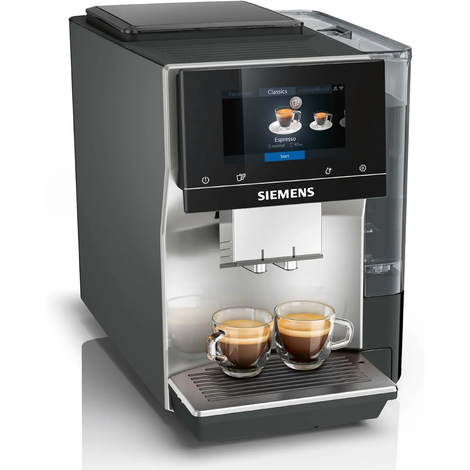Siemens Kaffeevollautomat EQ700 classic, großes farbiges TFT-Display, 36 Heiß- und Kaltgetränke, Cold Brew, 10 Favorite…