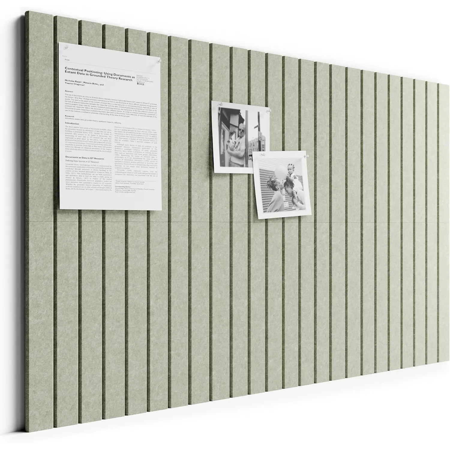 Bumusty Große Filz Pinnwand 90 x 60 cm, 6er-Pack, Salbeigrün