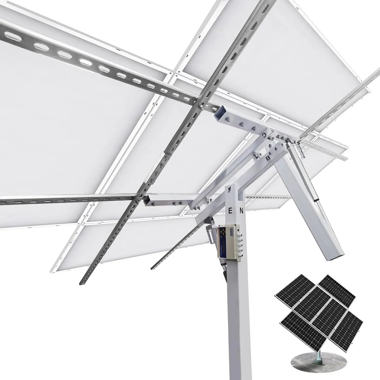 ECO-WORTHY Solar Tracker Solartracker, Halterung für Solarpanel mit zwei Achsen, 40 % mehr Leistung für Dach, Balkon, G…