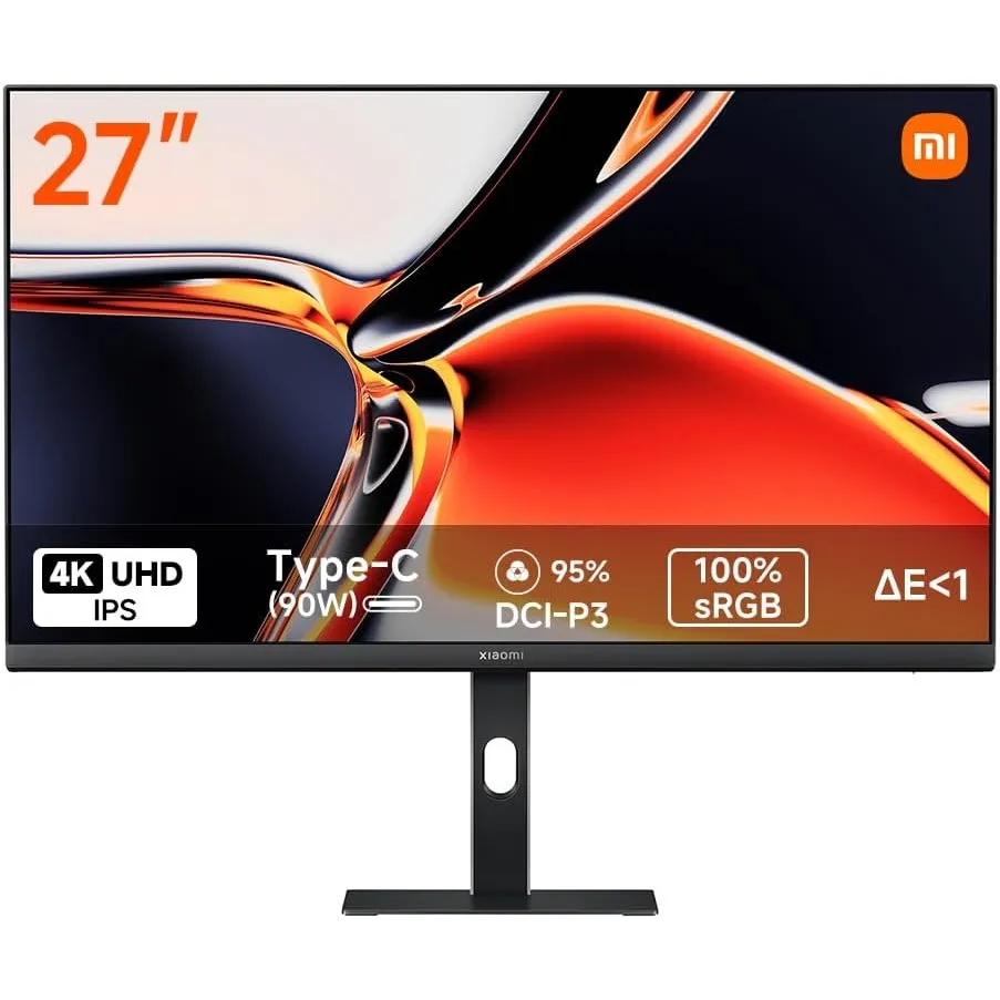 XIAOMI 4K Monitor A27Ui – 27 Zoll UHD IPS Display, 3840x2160, 100% sRGB, Delta E<1, USB-C 90W, höhenverstellbar, Low Bl…