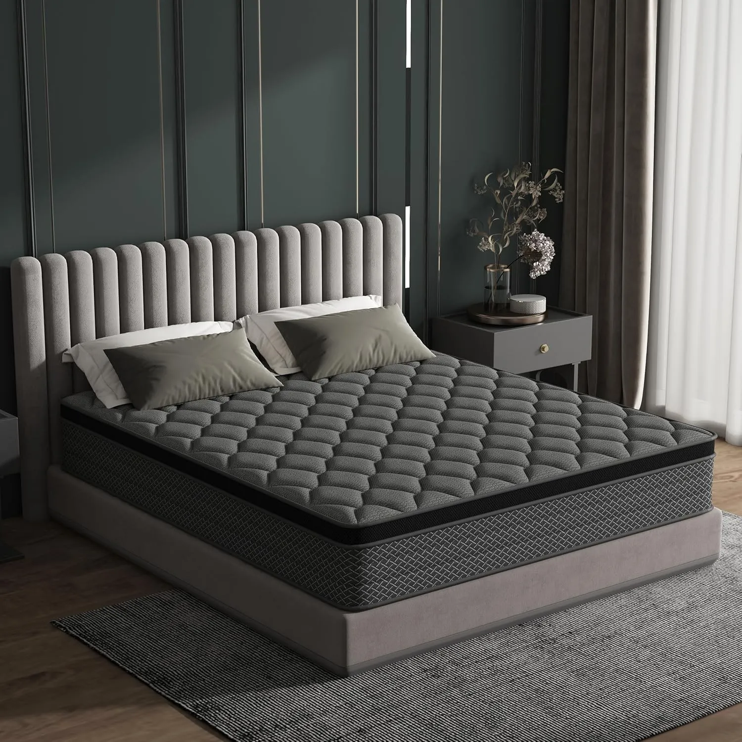 Matratze 180x200 cm Boxspringbett Härtegrad H3, Geeignet für Kinder und Erwachsene, Öko-Tex Zertifiziert, Ergonomische …