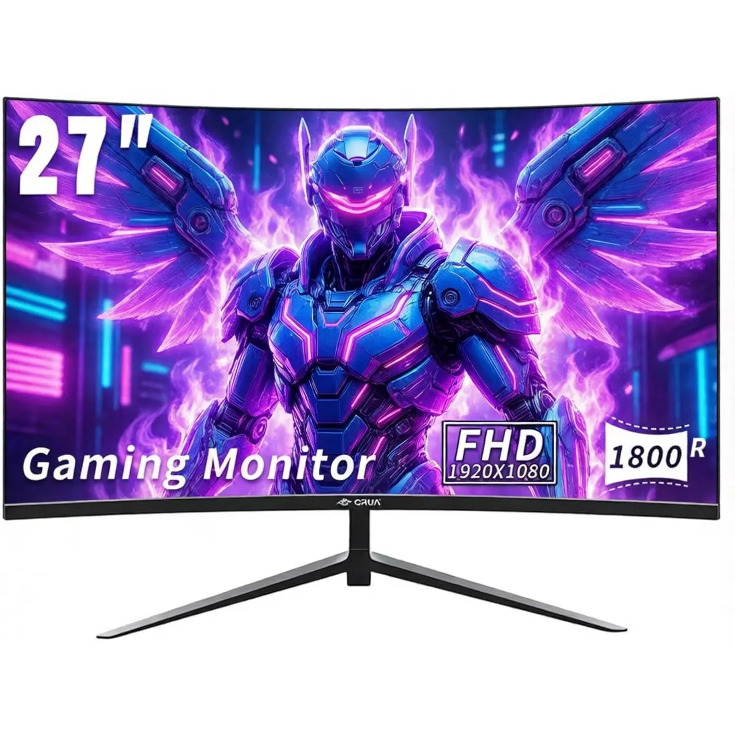 CRUA 27'' Curved Gaming Monitor, FHD 1080P, 200Hz, 1ms GTG, 1800R Curvature, FreeSync, Low Motion Blur, Eye Protection,…
