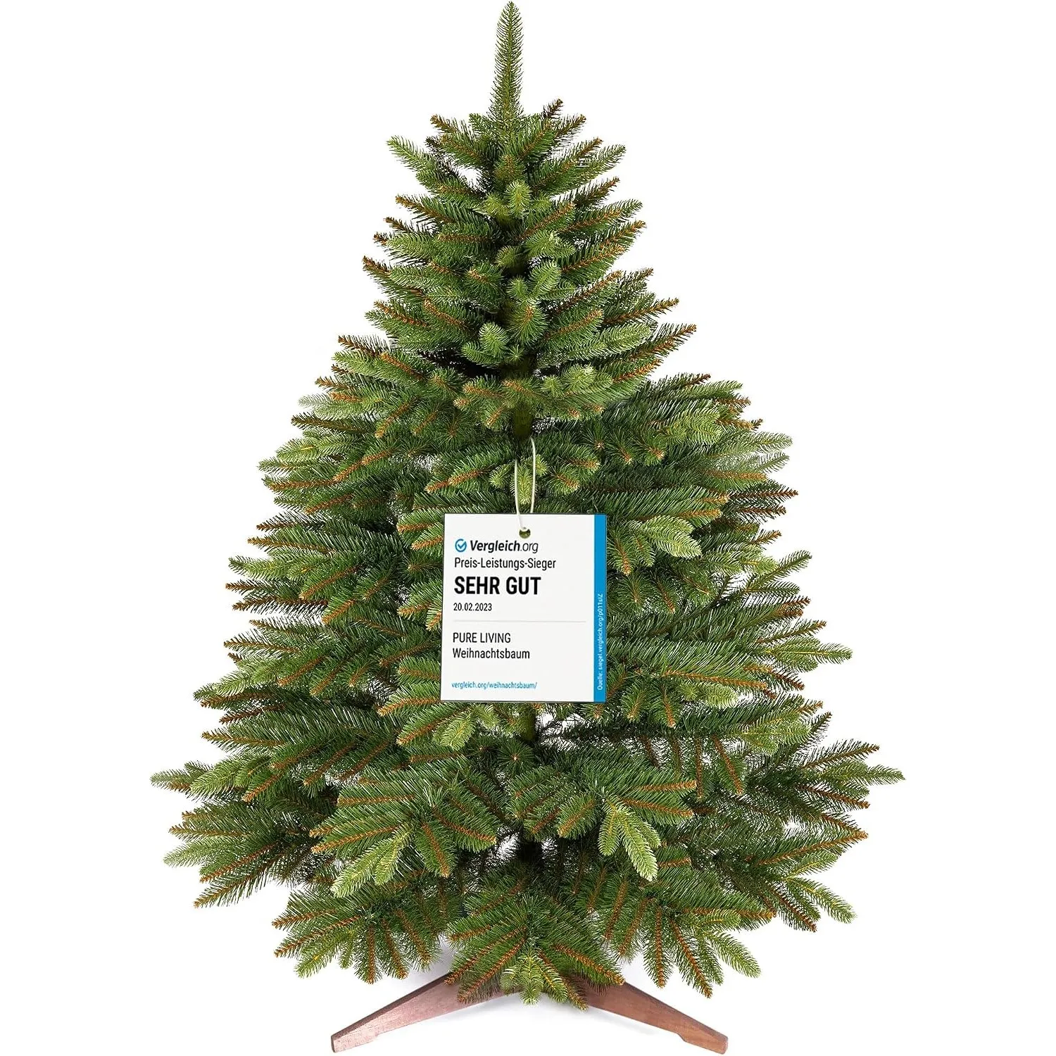 Premium Weihnachtsbaum künstlich 90cm - TESTSIEGER 10 Jahre GARANTIE - Naturgetreu, dichte Zweige, Künstlicher Weihnach…