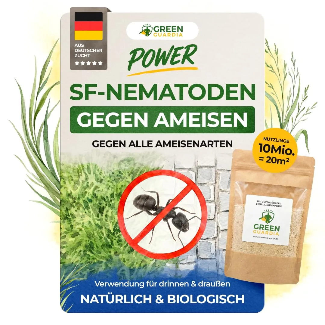 GREEN GUARDIA Super SF Nematodes - Natural Support for Ants in the Garden - Environmentally Friendly, Chemical-Free, Ea…