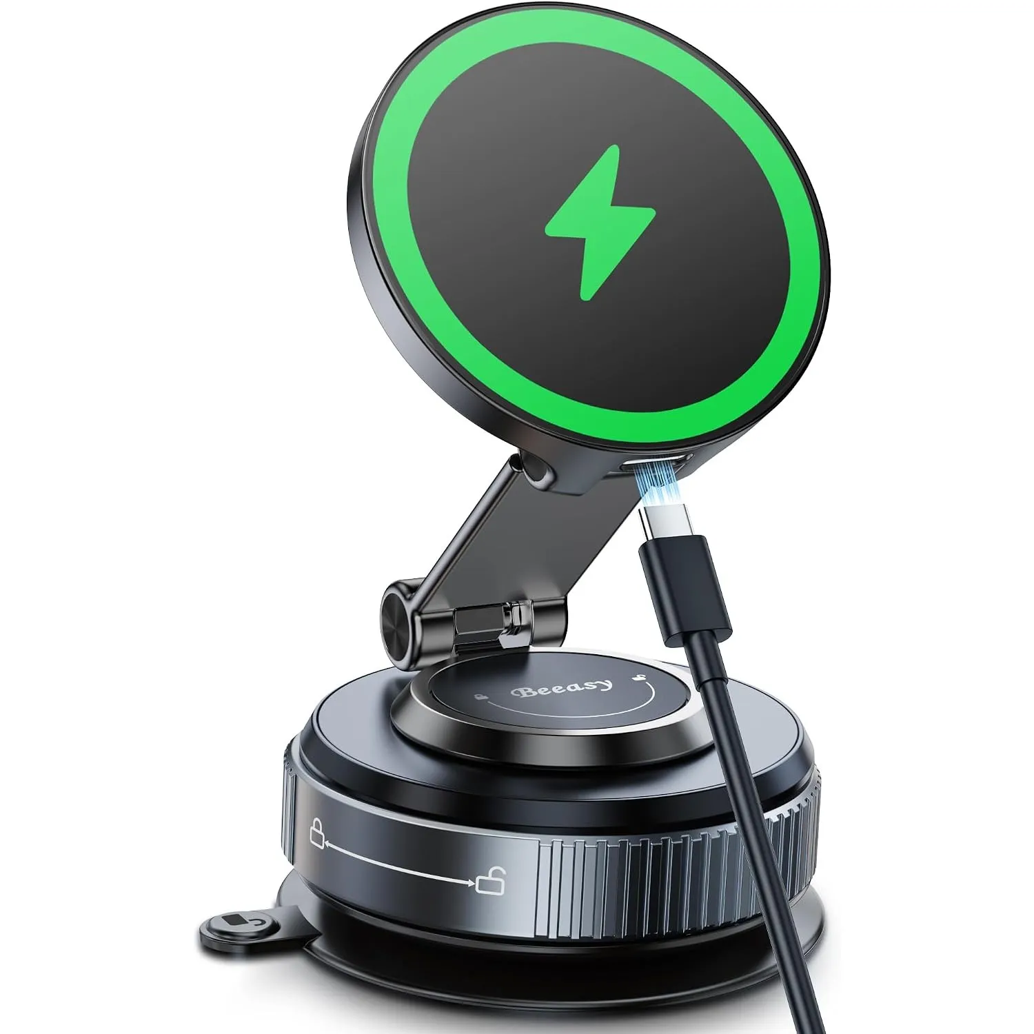 Beeasy 15W Handyhalterung Auto für MagSafe Autohalterung mit Ladefunktion