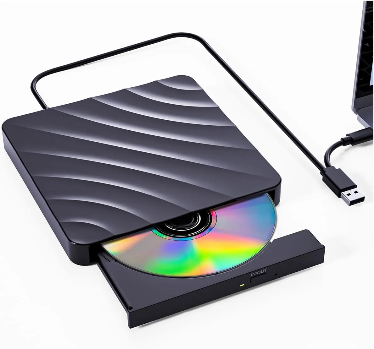 External DVD CD Drive USB: DVD Burner External CD Drive for Laptop PC, External Optical Drives +/-RW ROM, External CD/D…