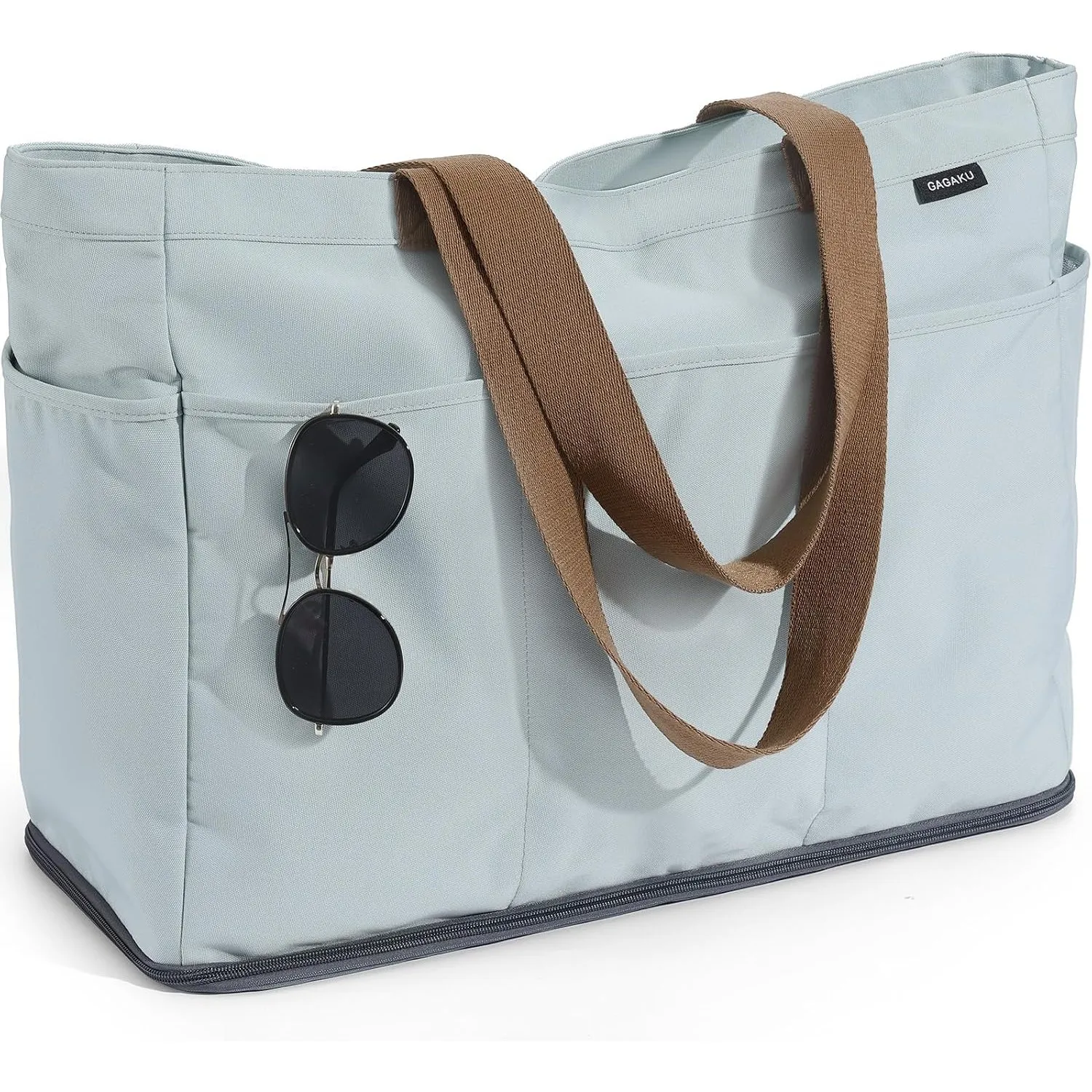 GAGAKU Strandtasche XXL/XL mit Kühlfach, Wasserfest Beach Bag mit Reißverschluss – Faltbar Groß Badetasche für Familie,…