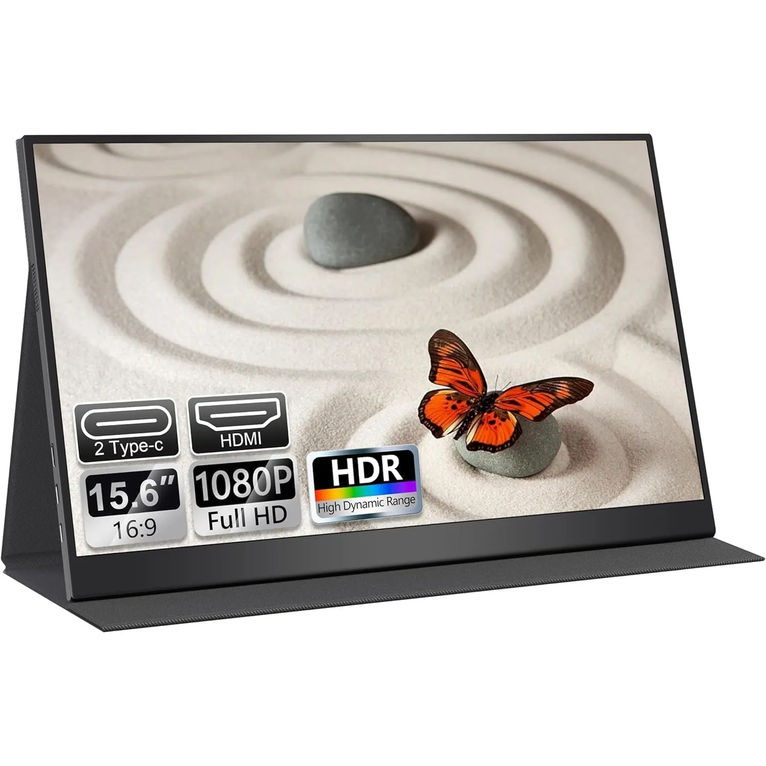 UFYQL Portable Monitor 15,6 Zoll FHD1080P IPS Tragbarer Monitor für Laptop
