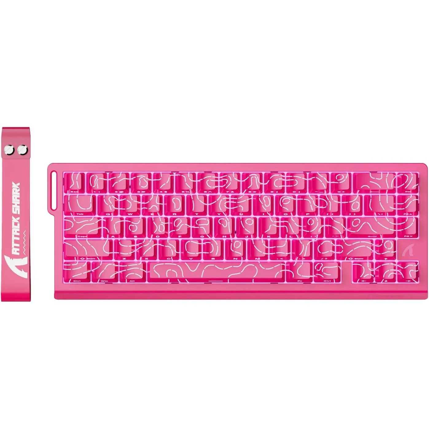 ATTACK SHARK X68 HE 8000Hz Rapid Trigger-Tastatur, 0,01mm RT-Genauigkeit, Kabelgebundene RGB 60% Gaming-Tastatur mit Ma…