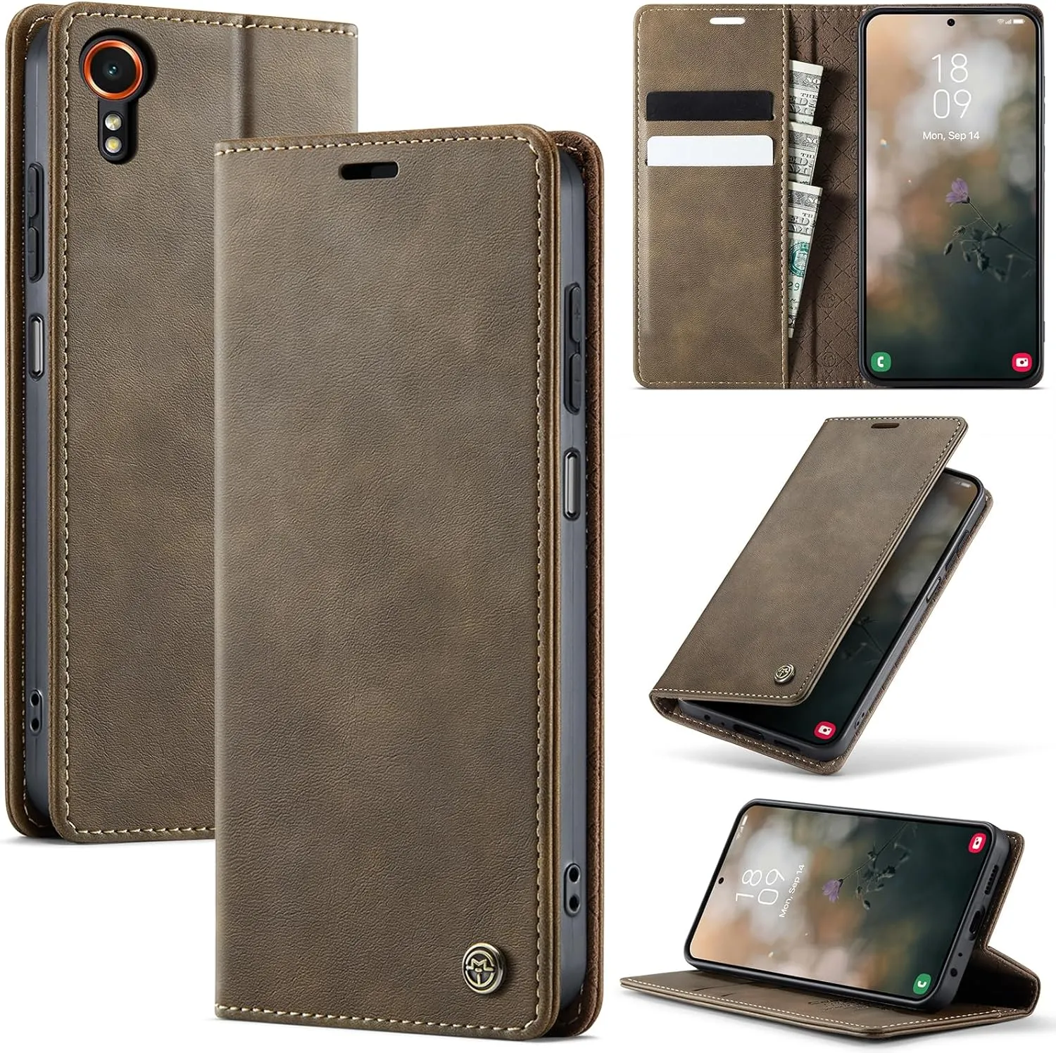 Handyhülle für Samsung Galaxy Xcover 7 hülle Xcover7 klapphülle Premium PU RFID Lederhülle Faltbare Handytasche Schutzh…