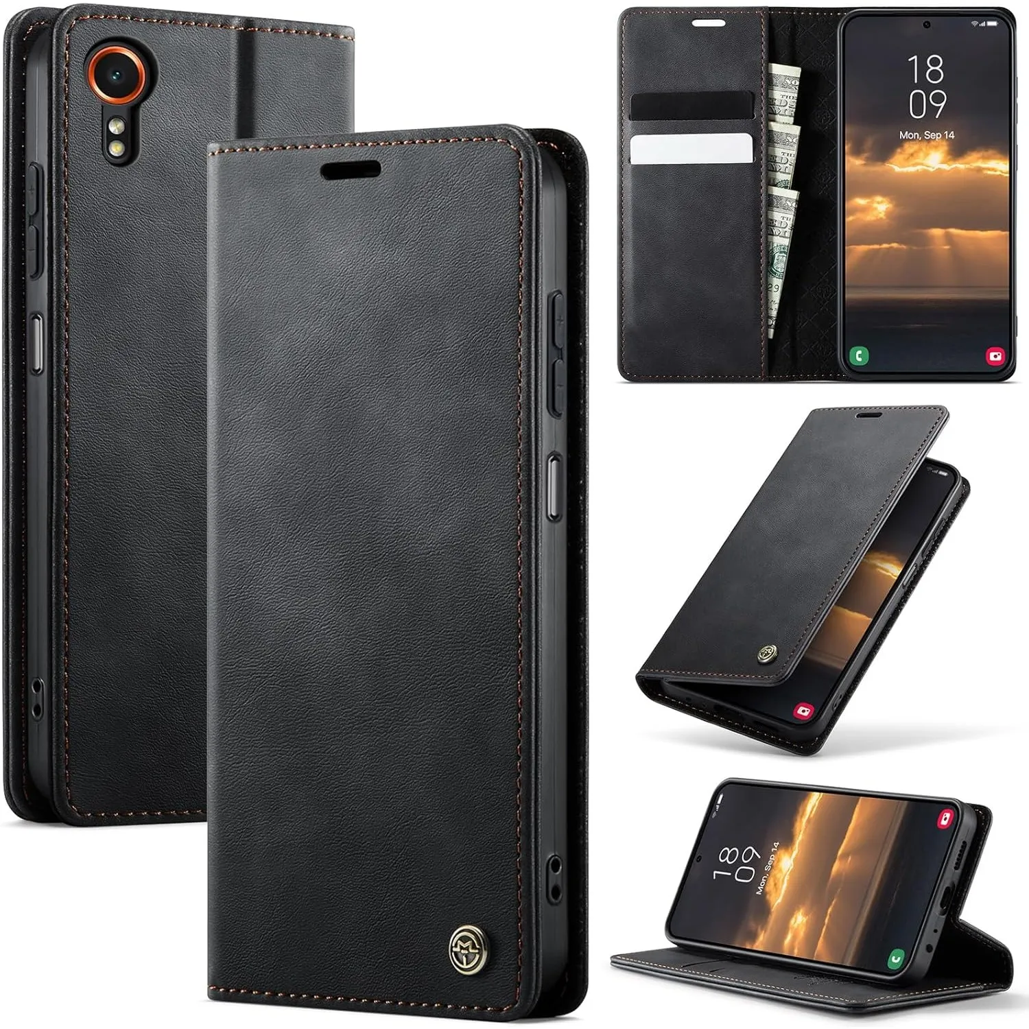 Handyhülle für Samsung Galaxy Xcover 7 hülle Xcover7 klapphülle Premium PU RFID Lederhülle Faltbare Handytasche Schutzh…