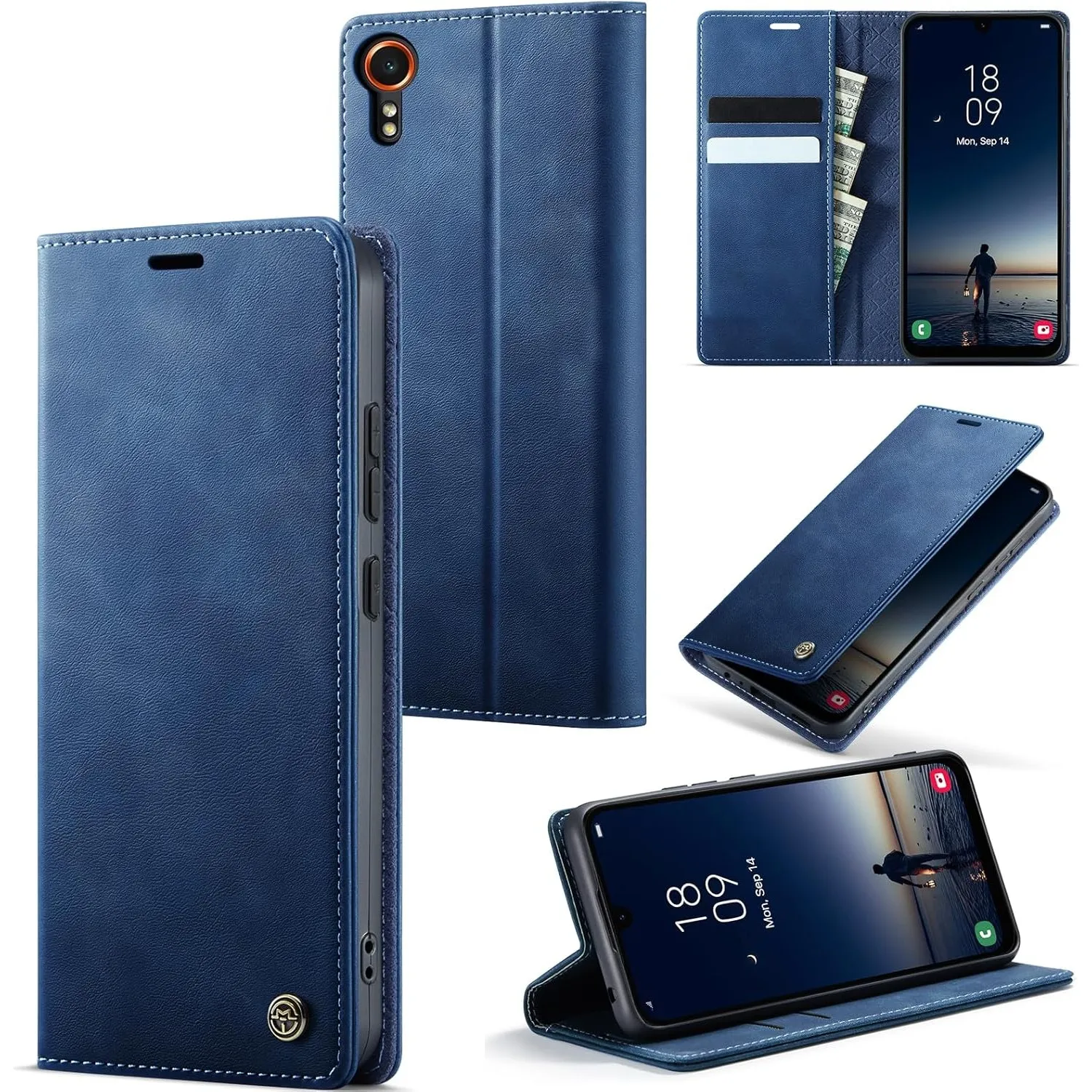 Handyhülle für Samsung Galaxy Xcover 7 hülle Xcover7 klapphülle Premium PU RFID Lederhülle Faltbare Handytasche Schutzh…