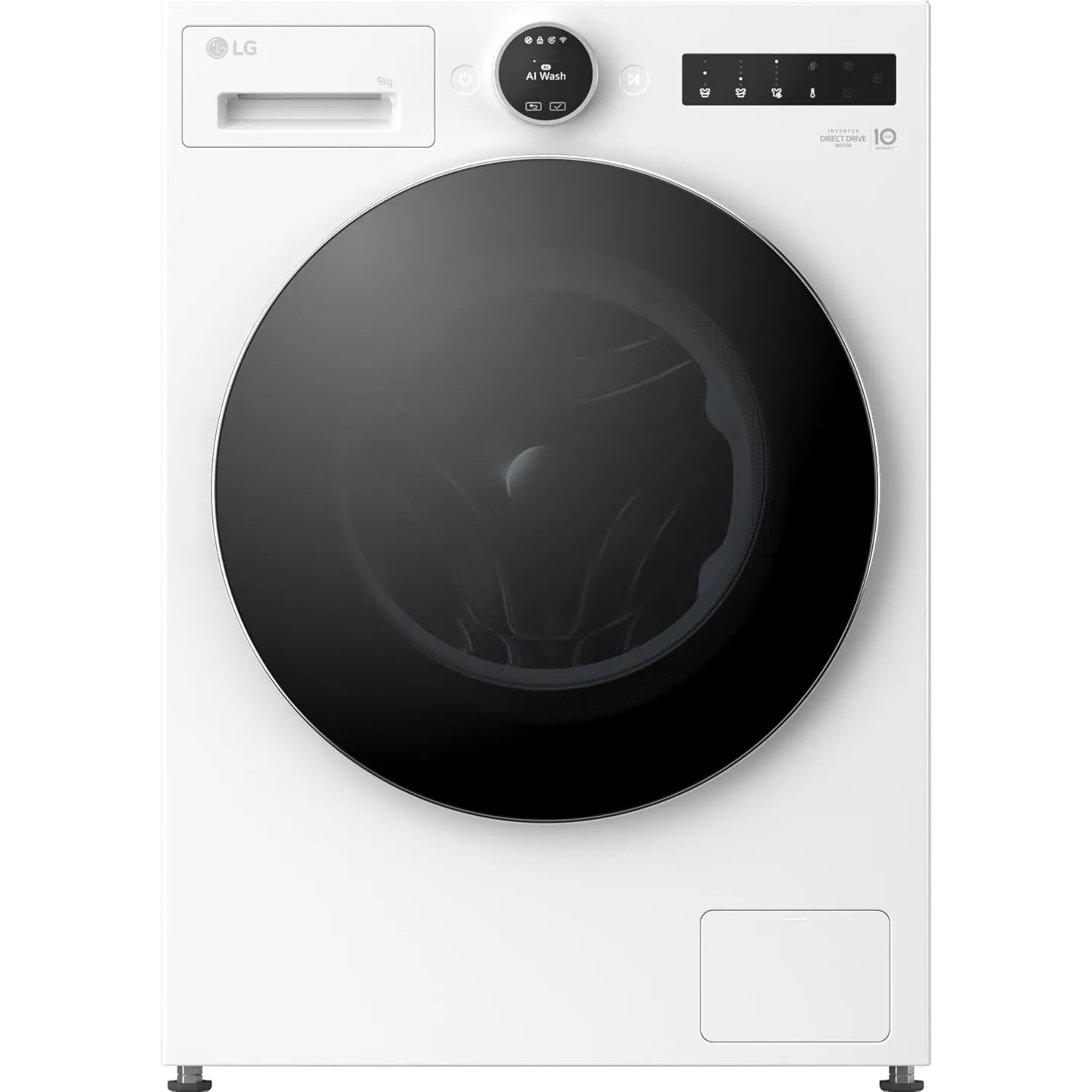 LG F4WX9092 Waschmaschine (9 kg, Energieklasse A-55%, 1.350 U/Min.) mit AI Wash, Easy-Touch Drehregler, TurboWash 360, …