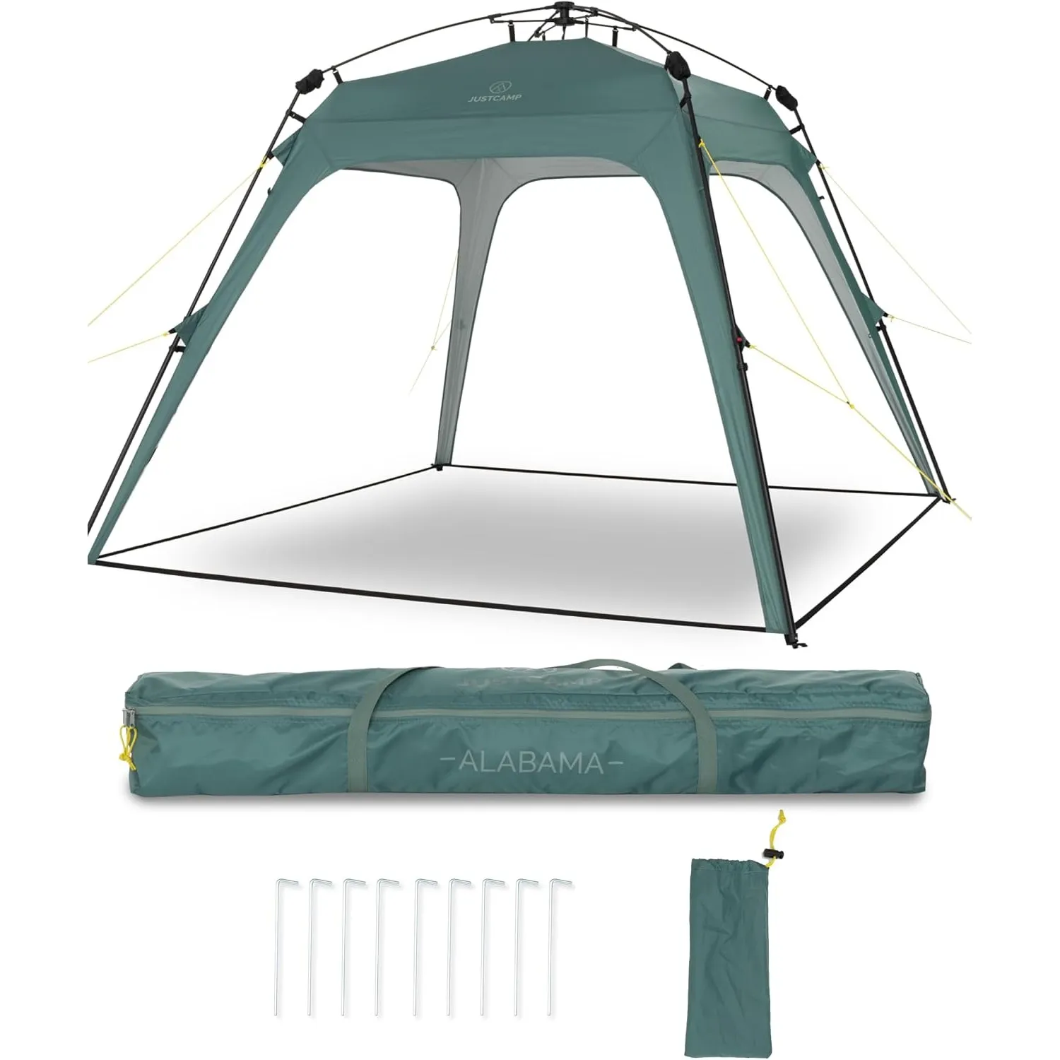 JUSTCAMP wasserdichter Schnellaufbau Pavillon 2,5 x 2,5 m - robuster Outdoor Pavillon faltbar mit UV-Schutz 80+ für Gar…