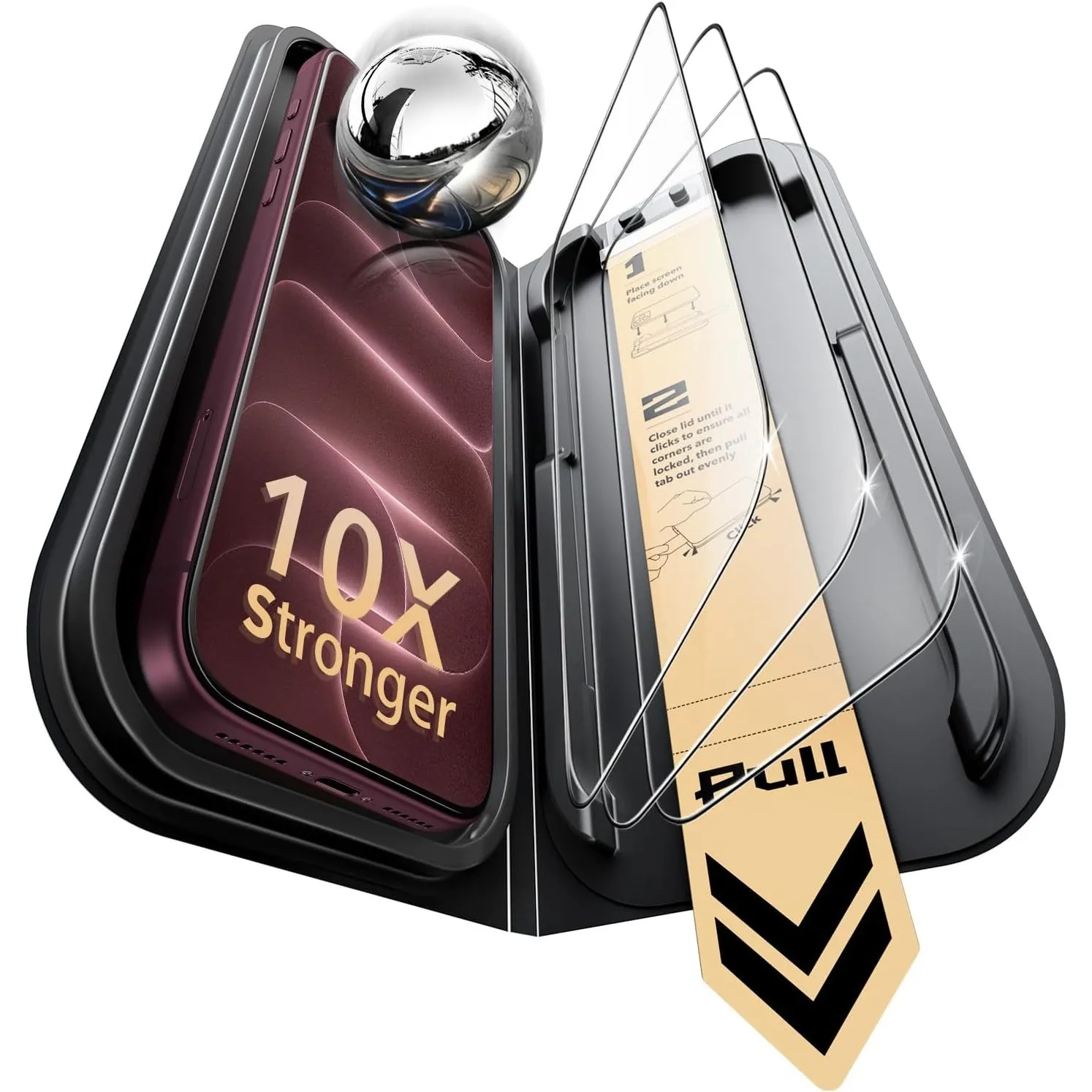 ESR 3 Stück für iPhone 18 Pro/17 Pro für Panzerglas, Armorite Pro