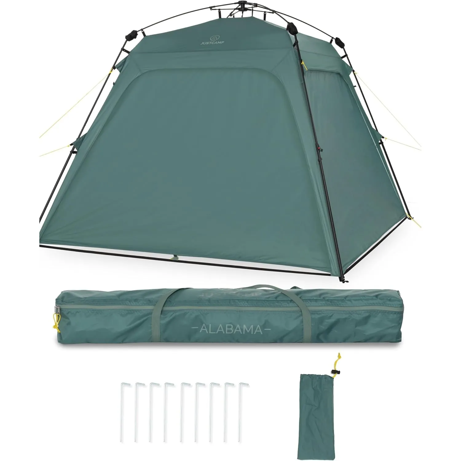 JUSTCAMP wasserdichter Schnellaufbau Pavillon mit 4 Seitenwänden 2,5 x 2,5 m - robuster Outdoor Pavillon faltbar mit UV…