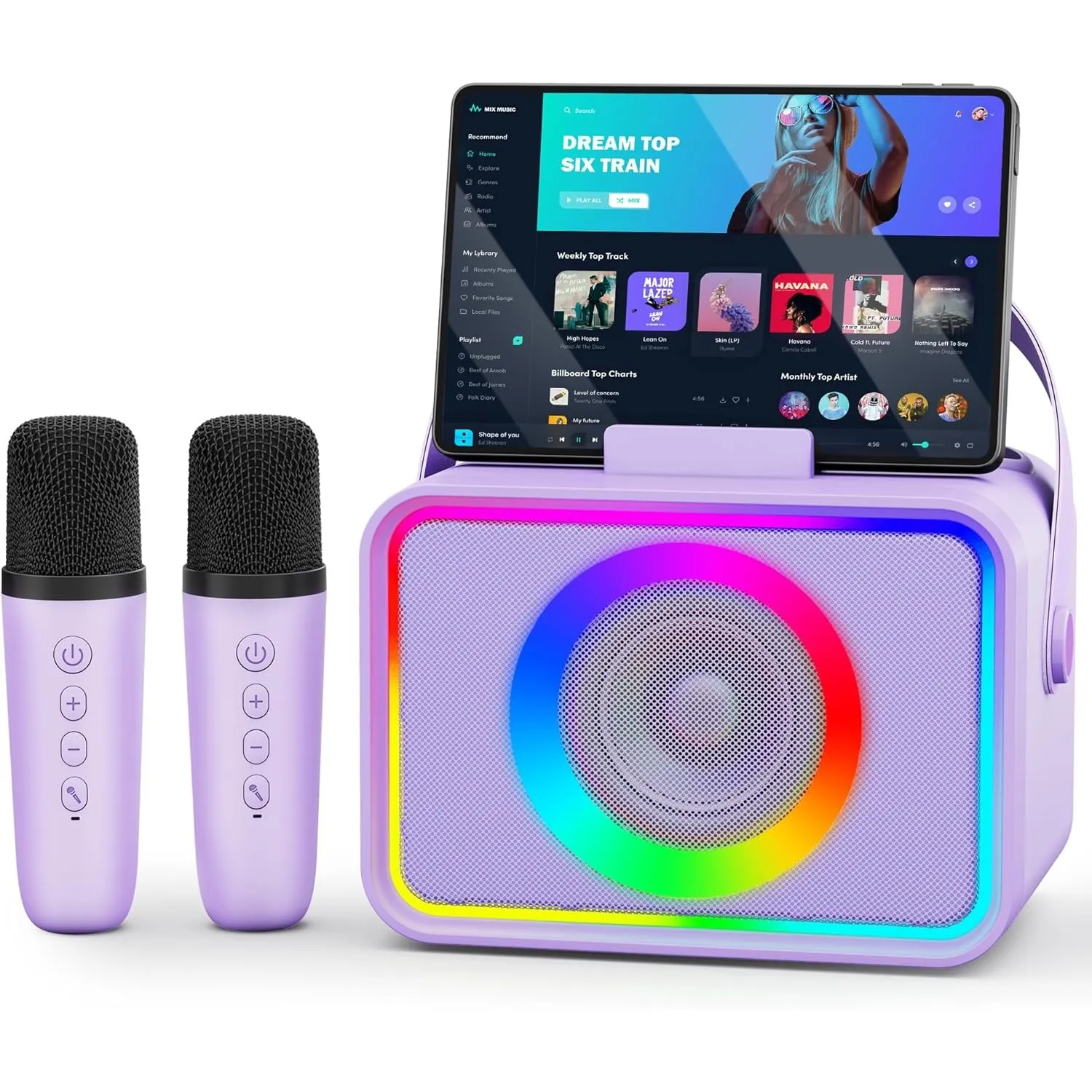 [2026] Karaoke Maschine 2 Mikrofonen: Wowstar Karaoke Anlage mit 2 Karaoke Mikrofonen - Tragbare Bluetooth Karaoke Box …