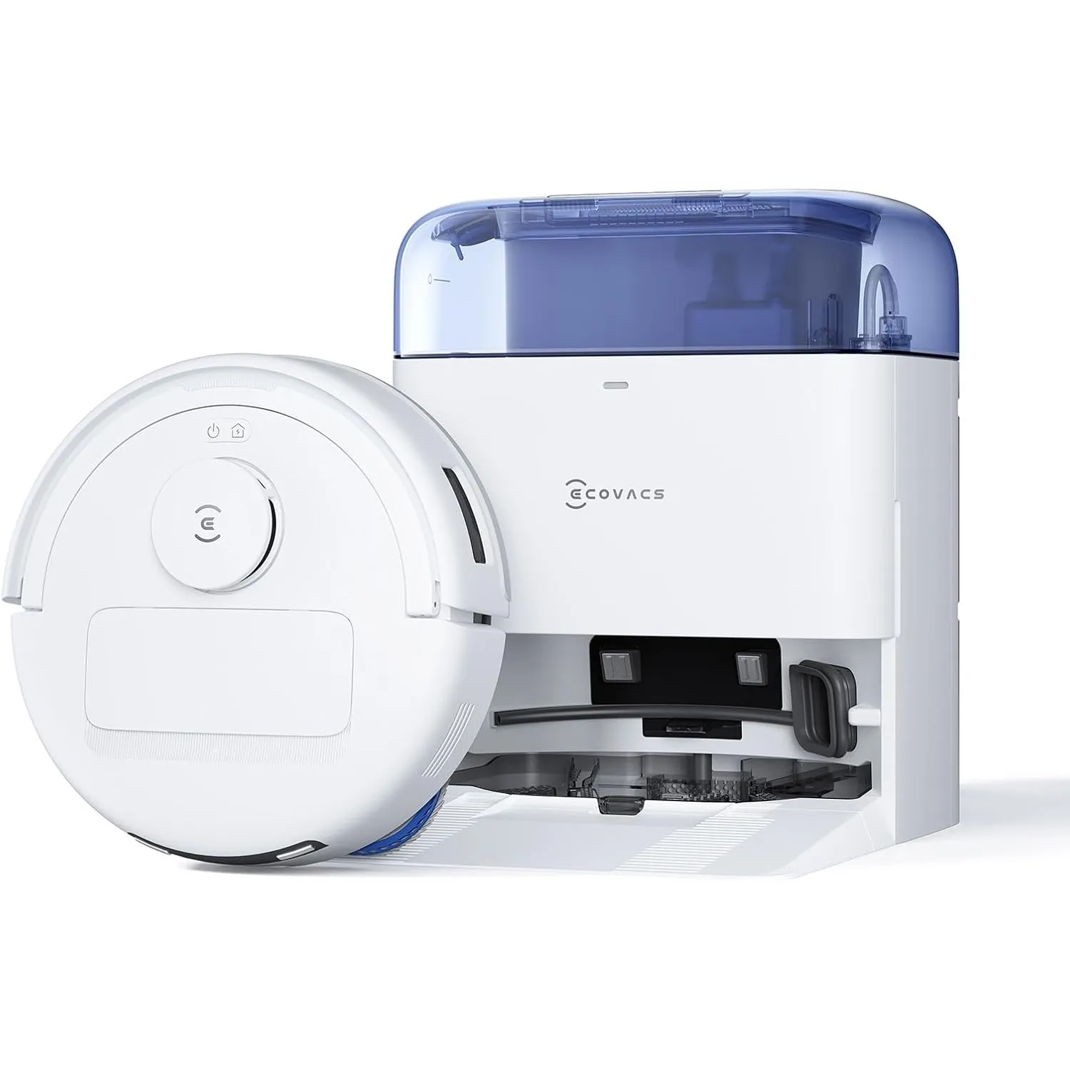 ECOVACS DEEBOT MINI Saugroboter mit Wischfunktion, 9.000 Pa Saugkraft, ZeroTangle 2.0, TrueMapping 2.0, 45 ℃ Heißlufttr…