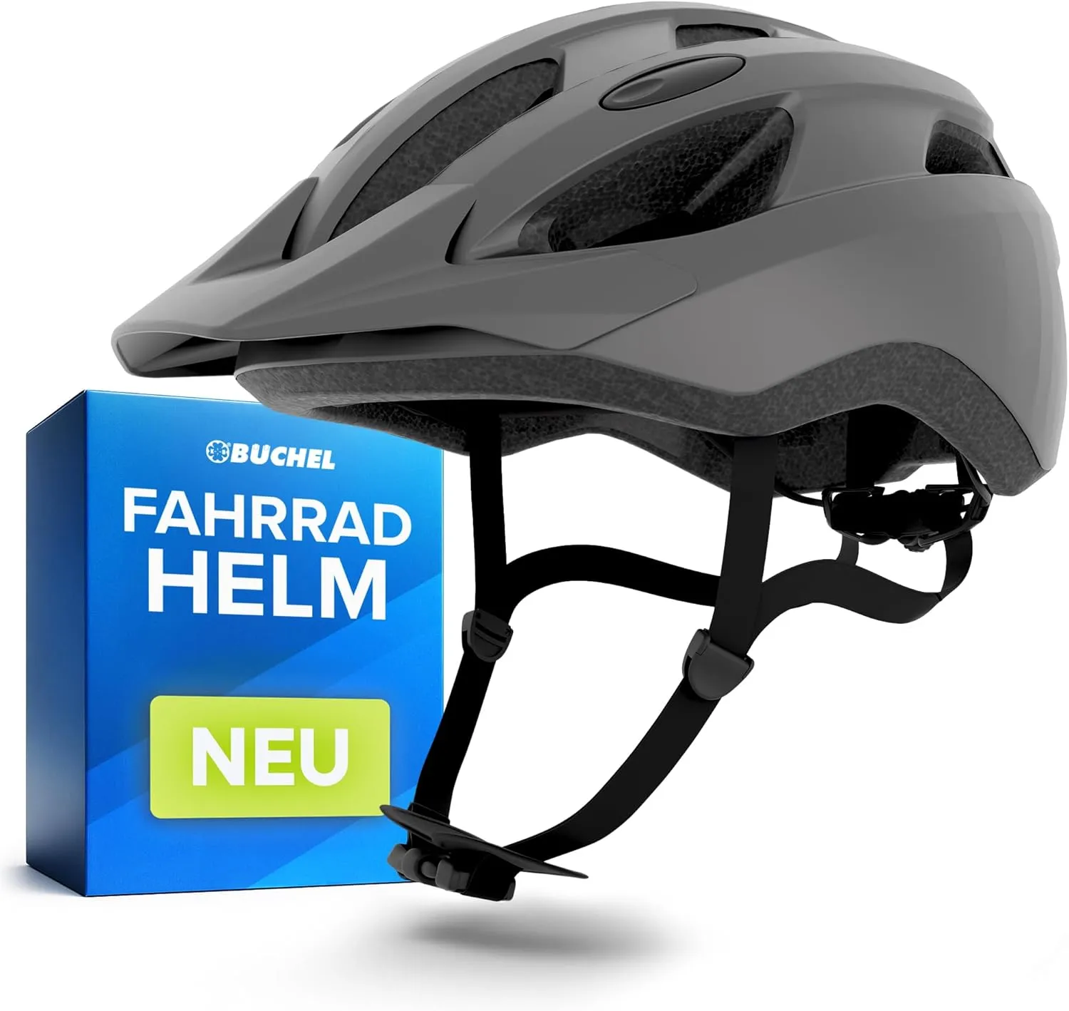 BÜCHEL Fahrradhelm mit In-Mould Technologie & Cam Lock - Helm für Kinder, Damen und Herren, mit Kinnpolsterung und wasc…