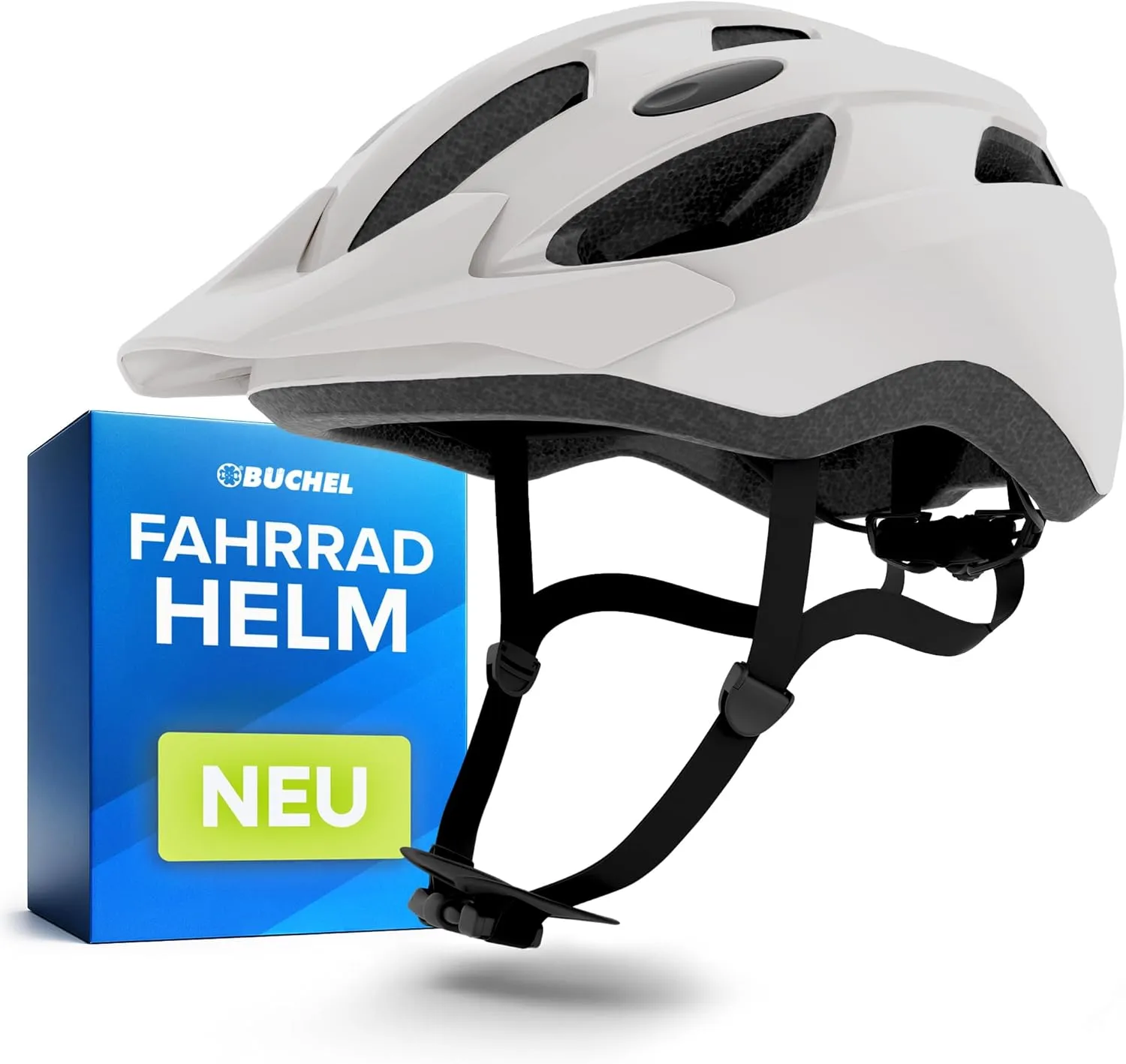 BÜCHEL Bicycle Helmet with In-Mould Technology & Cam Lock - Helmet for Children, Women and Men, with Chin Padding and W…