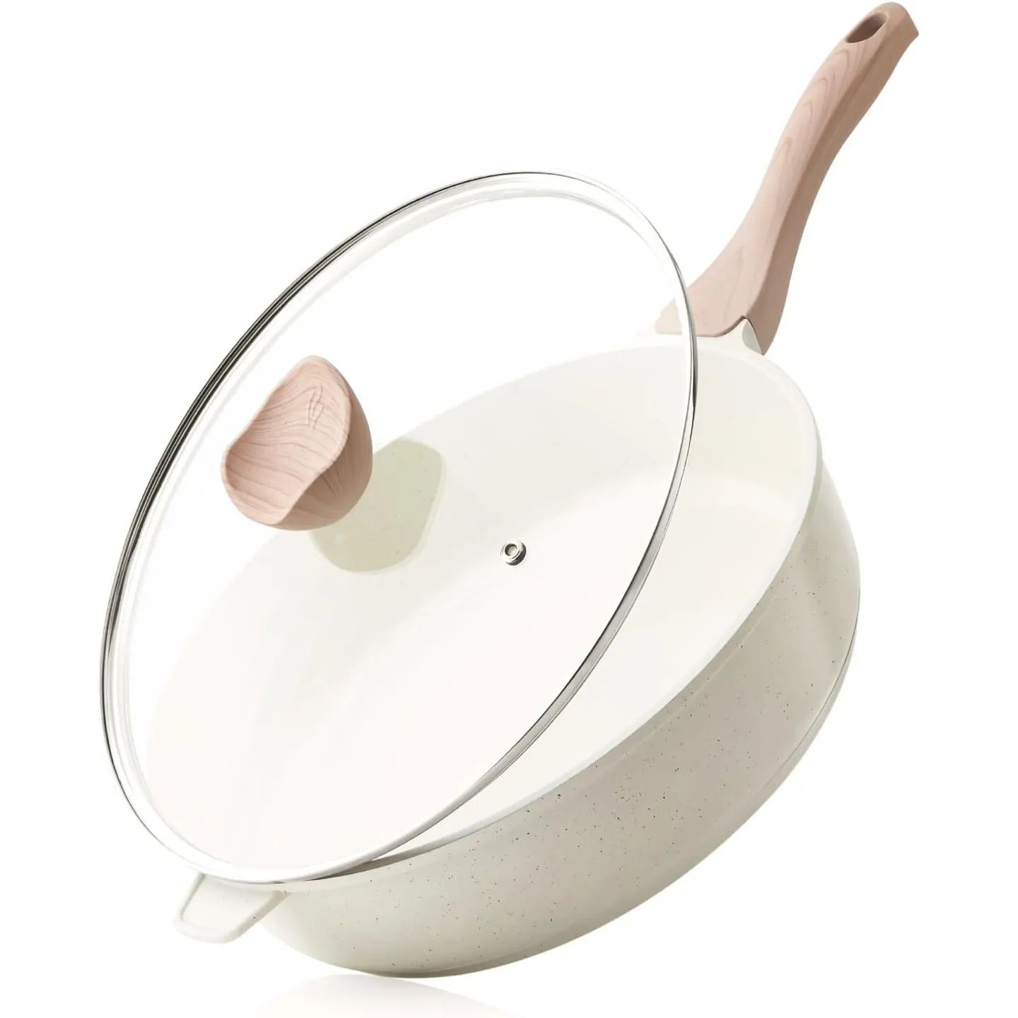 Kordisen Antihaft-Keramik-Bratpfanne, 30 cm, ungiftig, große Bratpfanne mit Deckel, gesunder Jumbo-Kocher, Sautepfanne …