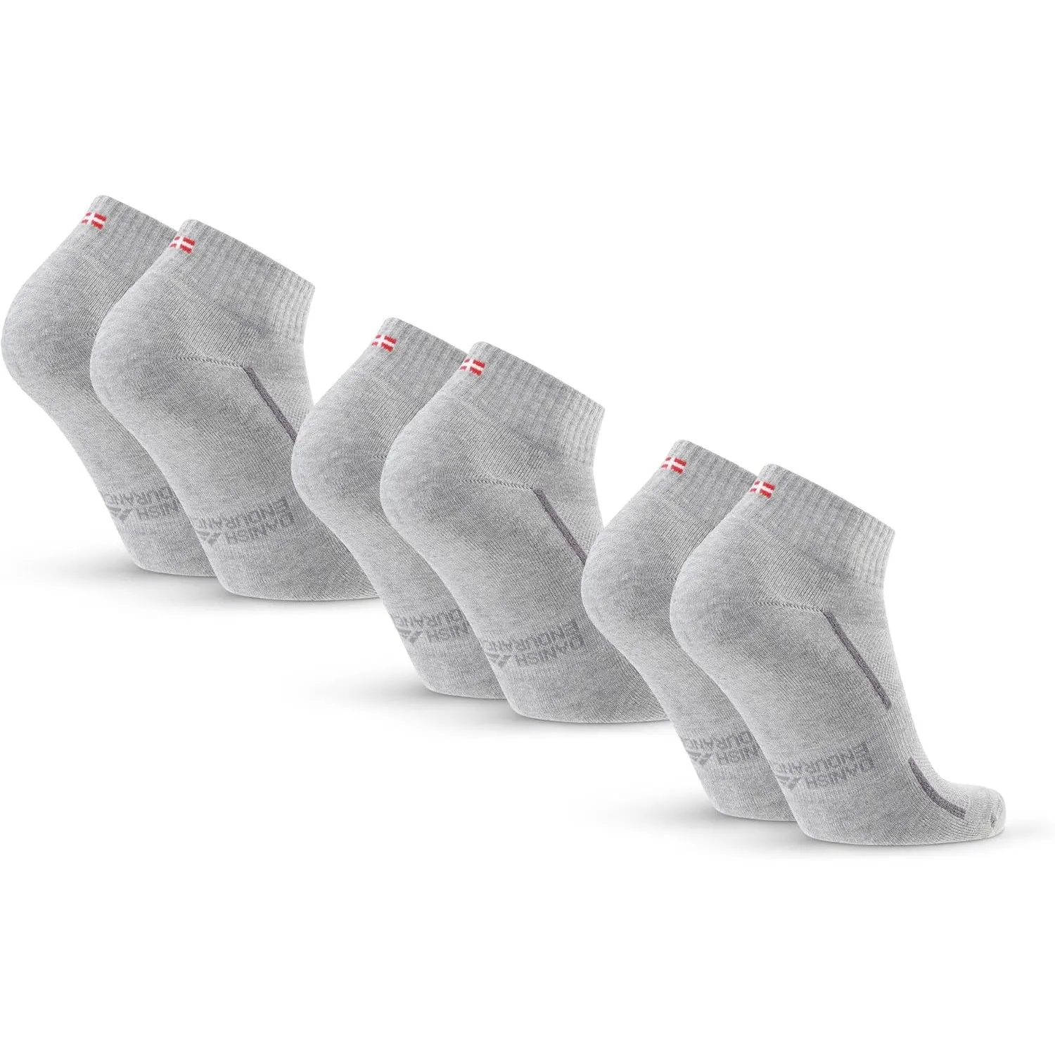 DANISH ENDURANCE Kurze Sportsocken aus Bio-Baumwolle, Sneaker Socken für Alltag und Fitnessstudio, Anti-Blasen, Gepolst…