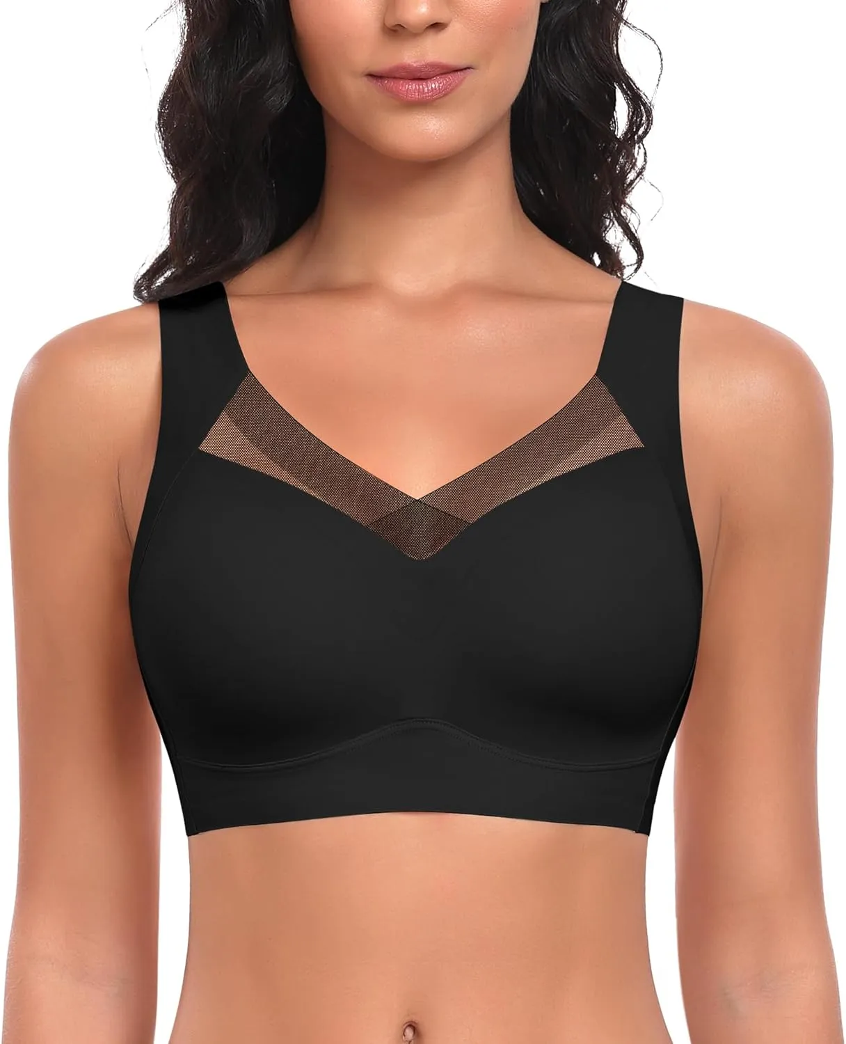 Damen BH Ohne Bügel Nahtloser Bequemer BH Weicher Glatter BHS Bustier Bügelloser BHS Komfort Soft Bra T-Shirt Bralette …