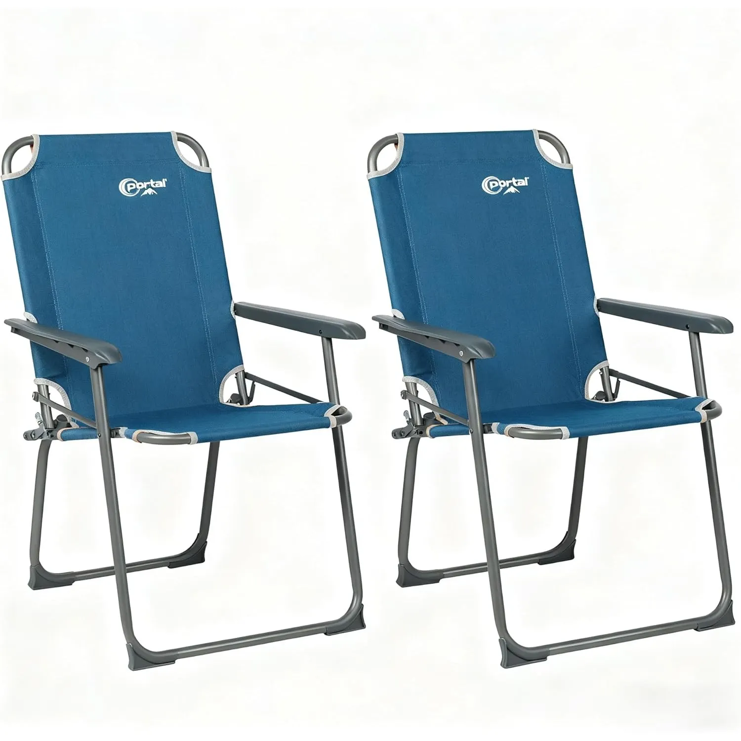Portal Campingstuhl faltbar Klappstuhl Camping bis 100kg belastbar leicht Angelstuhl Strandstuhl klappbar hohe Rückenle…