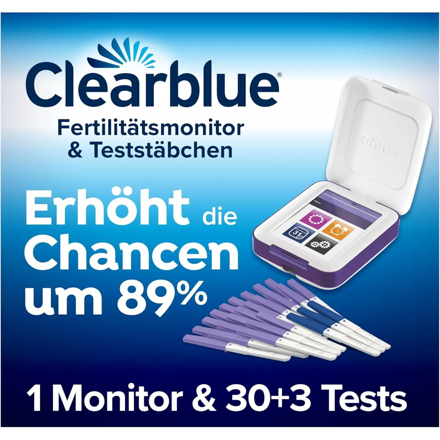 Clearblue Fertilitätsmonitor/Ovulationstest + Nachfüllpackung, Monitor + 33