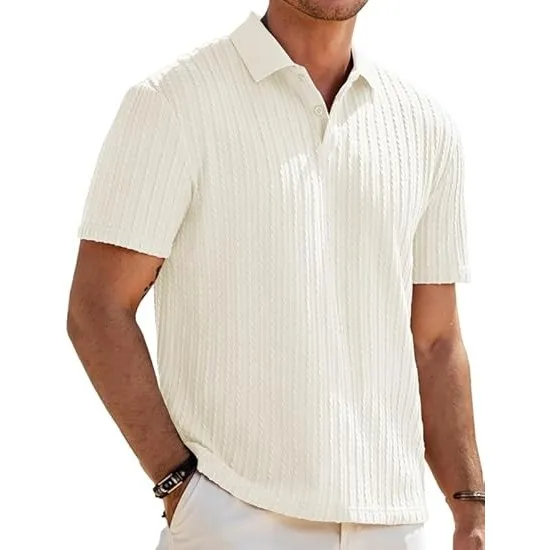 Elegancity Herren Poloshirts Kurzarm Srtick Golfshirt Polohemd | Textur Poloshirts,Urlaubsstil Kurzarmshirts,Old money …