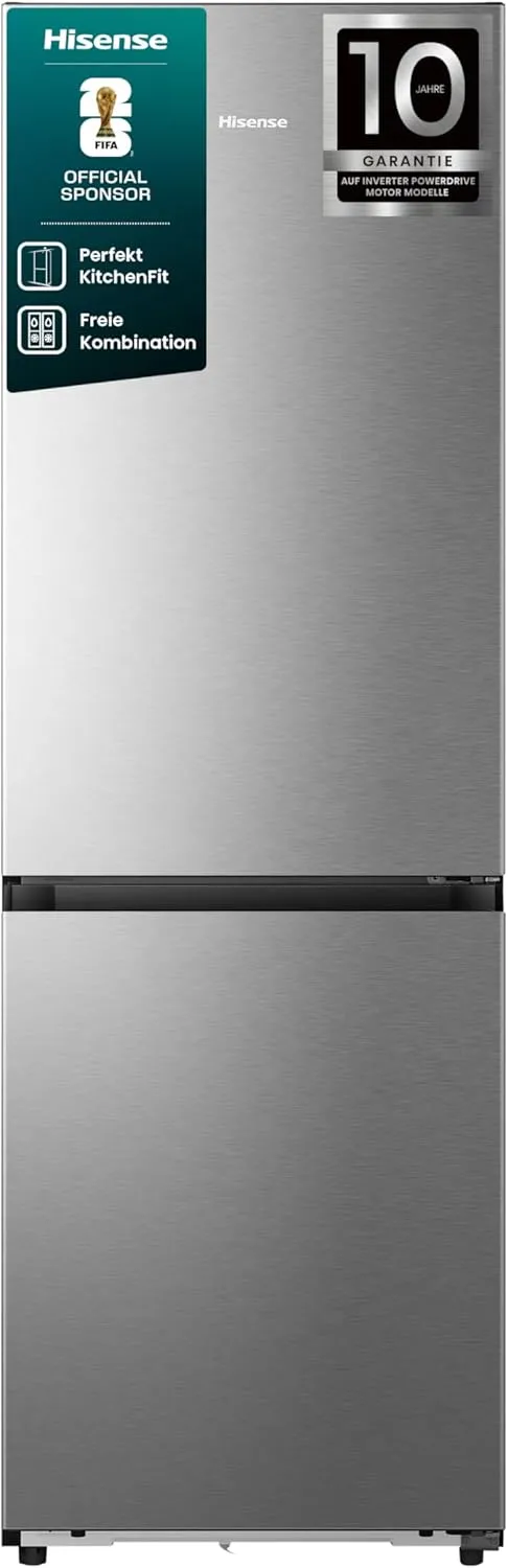 Hisense RB3K330SAIC Kühl-Gefrierkombination/Freistehend/ 330L/ 35dB/ EEK: C/Perfekt KitchenFit/Boden-Kühlsystem/Deep Fr…