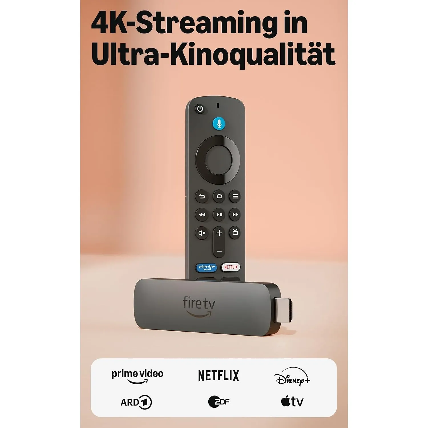 Amazon Fire TV Stick 4K Plus, mit Unterstützung für Wi-Fi 6 sowie Streaming in Dolby Vision/Atmos und HDR10+, finde Ser…