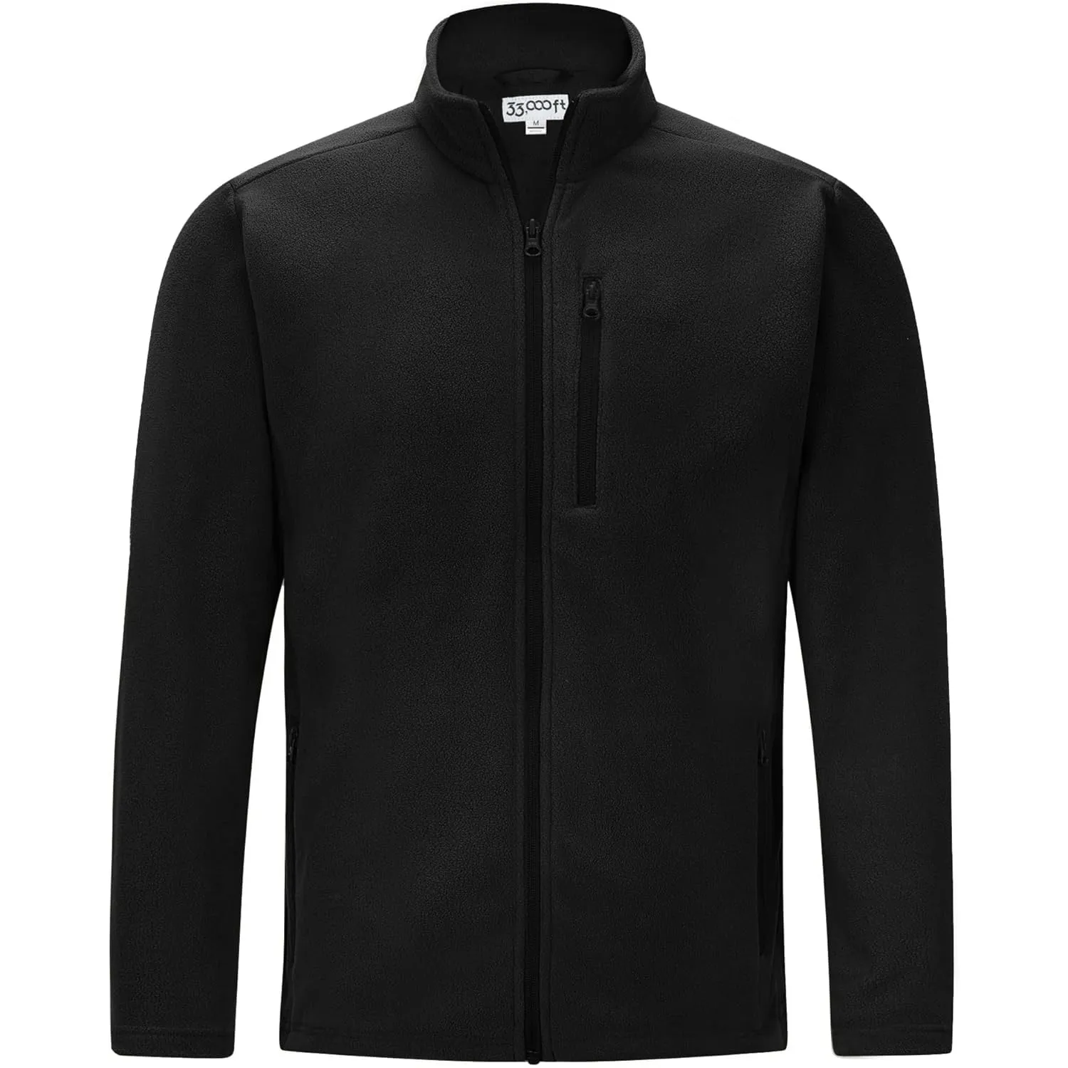 33,000ft Herren Fleecejacke Stehkragen Warm Jacke Leichte Strickjacke