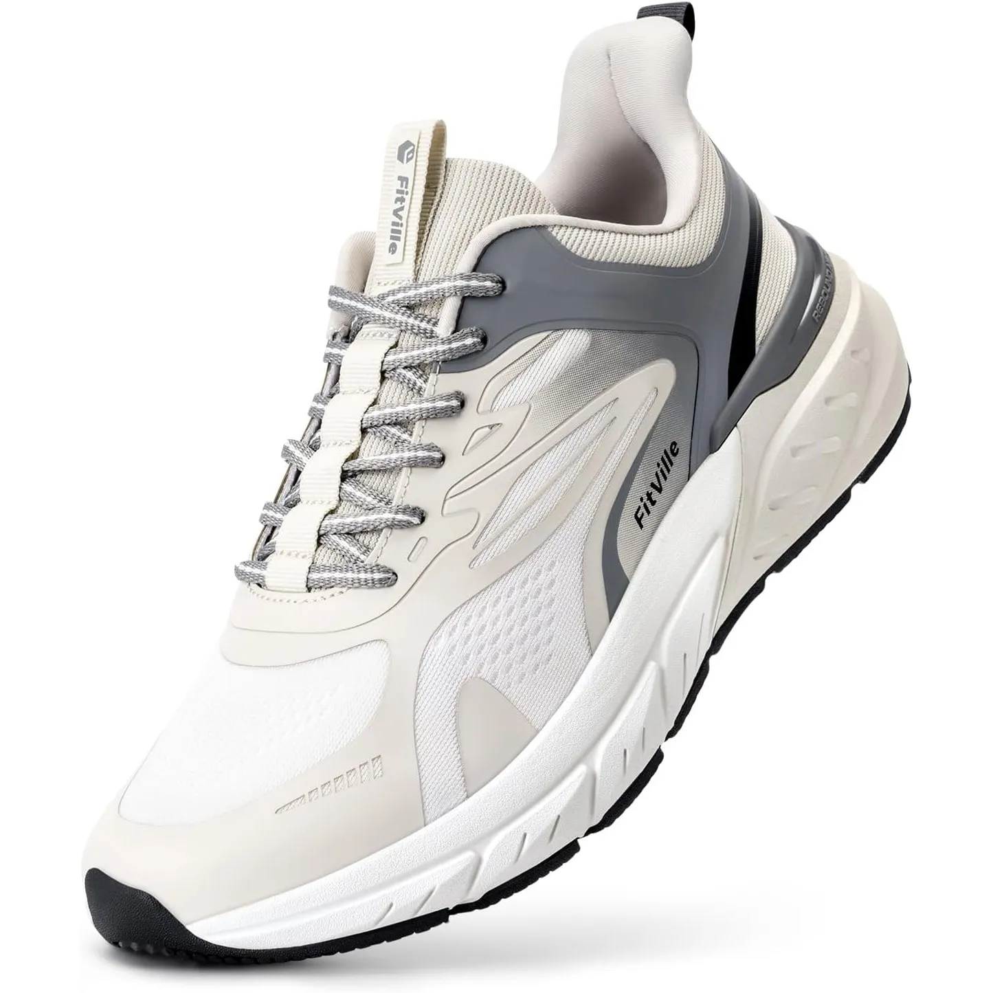 FitVille Walkingschuhe Extra Weit Herren Sneaker Atmungsaktiv Laufschuhe Dämpfende Sportschuhe Bequem Schuhe Turnschuhe…