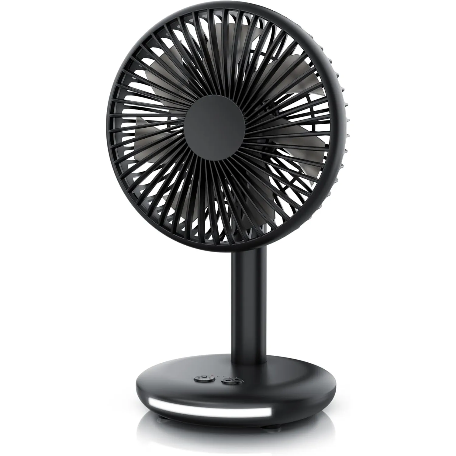 CSL - Akku Tischventilator kabellos - mit Akku – USB Mini Ventilator – DC Motor Brushless silent sehr leise – Lichtleis…