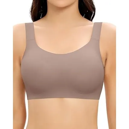 Jiuday Jelly BH Damen ohne Bügel Große Brüste Starker Halt Komfort Vollschalen Bustier T Shirt Soft Push Up Bra Gepolst…