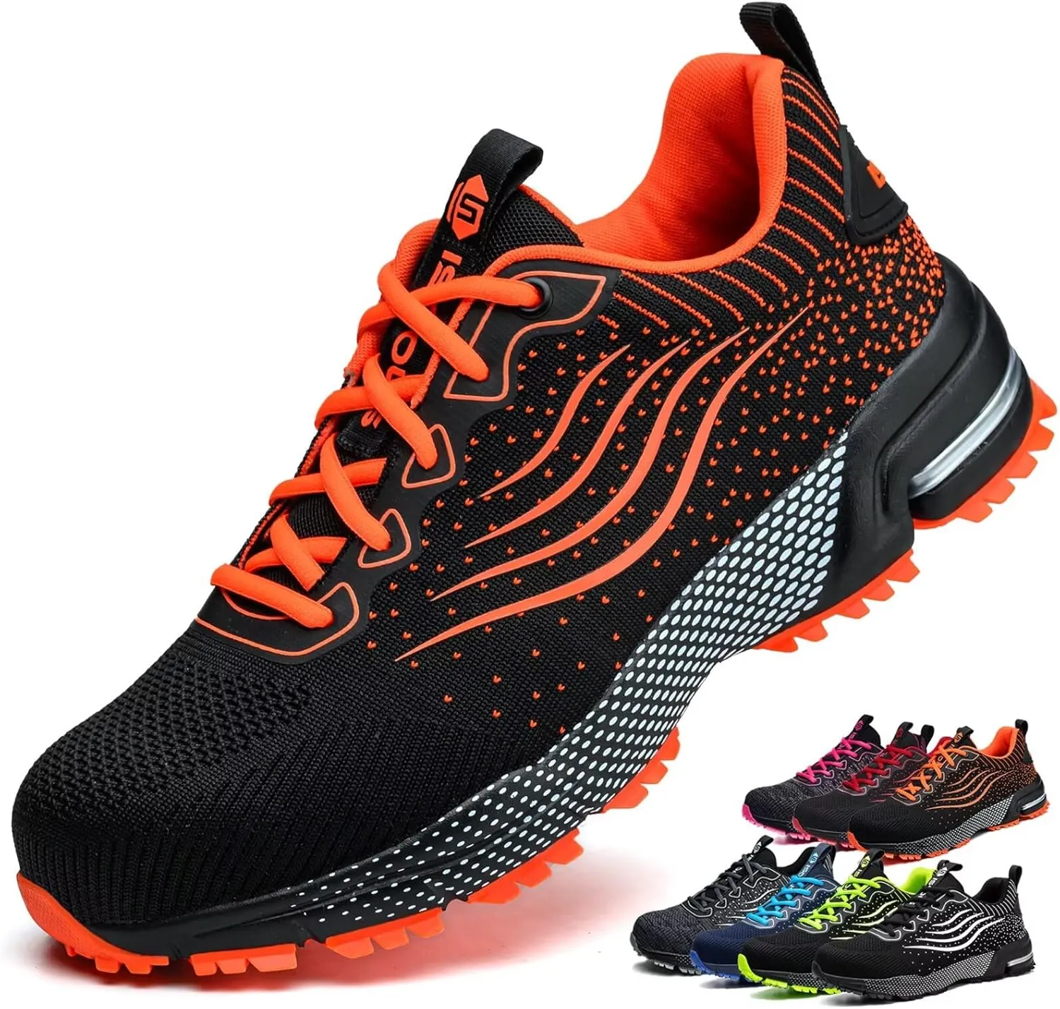 ISOOUS Sicherheitsschuhe Herren Damen Arbeitsschuhe Leicht Atmungsaktiv rutschfest Stahlkappe Schutzschuhe