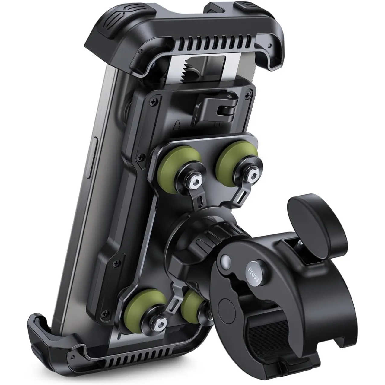 Lamicall Motorrad Handyhalterung, Handyhalter Fahrrad - [2026 Doppelt Vibrationsgedämpft] Handy Motorradhalterung, 360°…